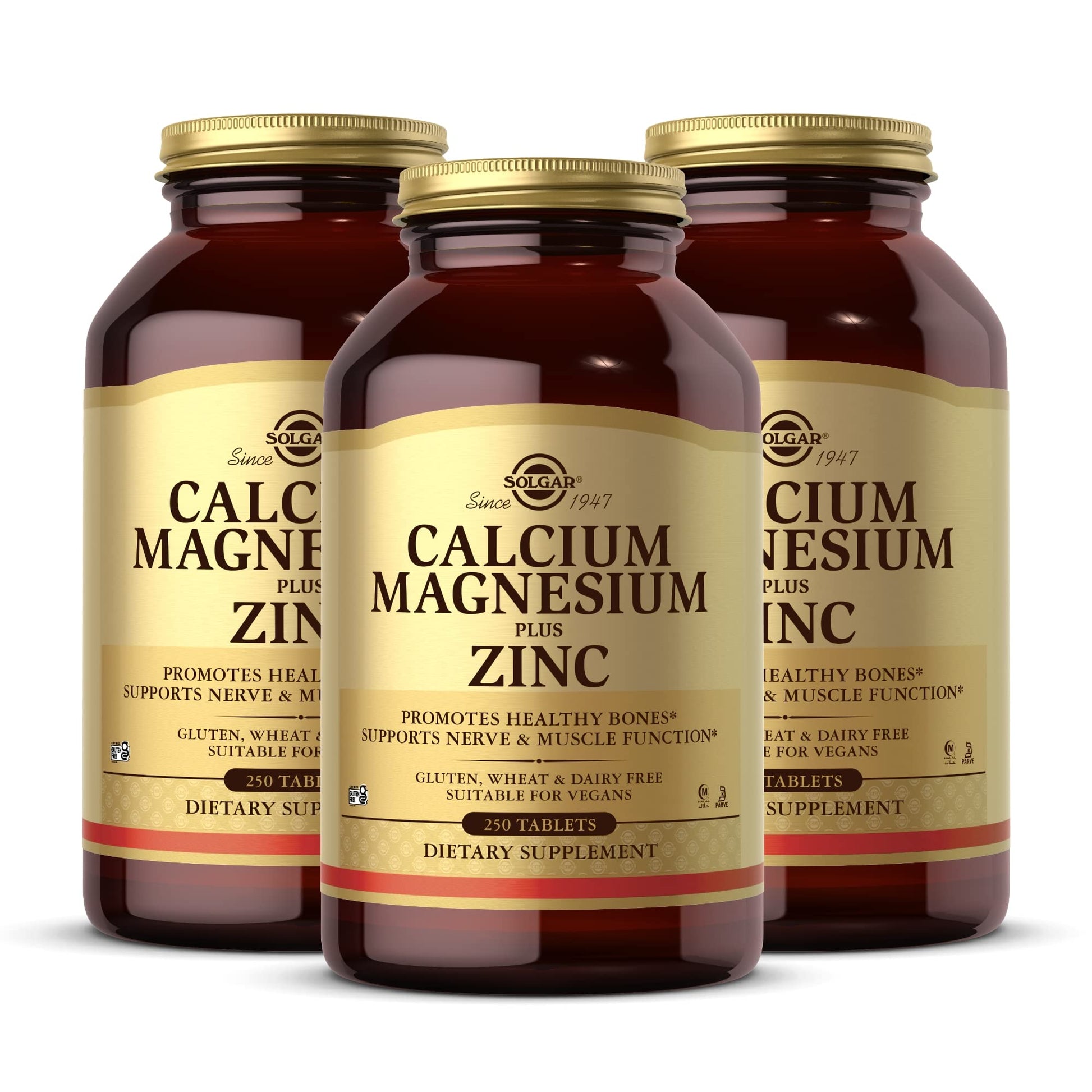 Solgar Calcium Magnesium Plus Zinc 750 Tablets