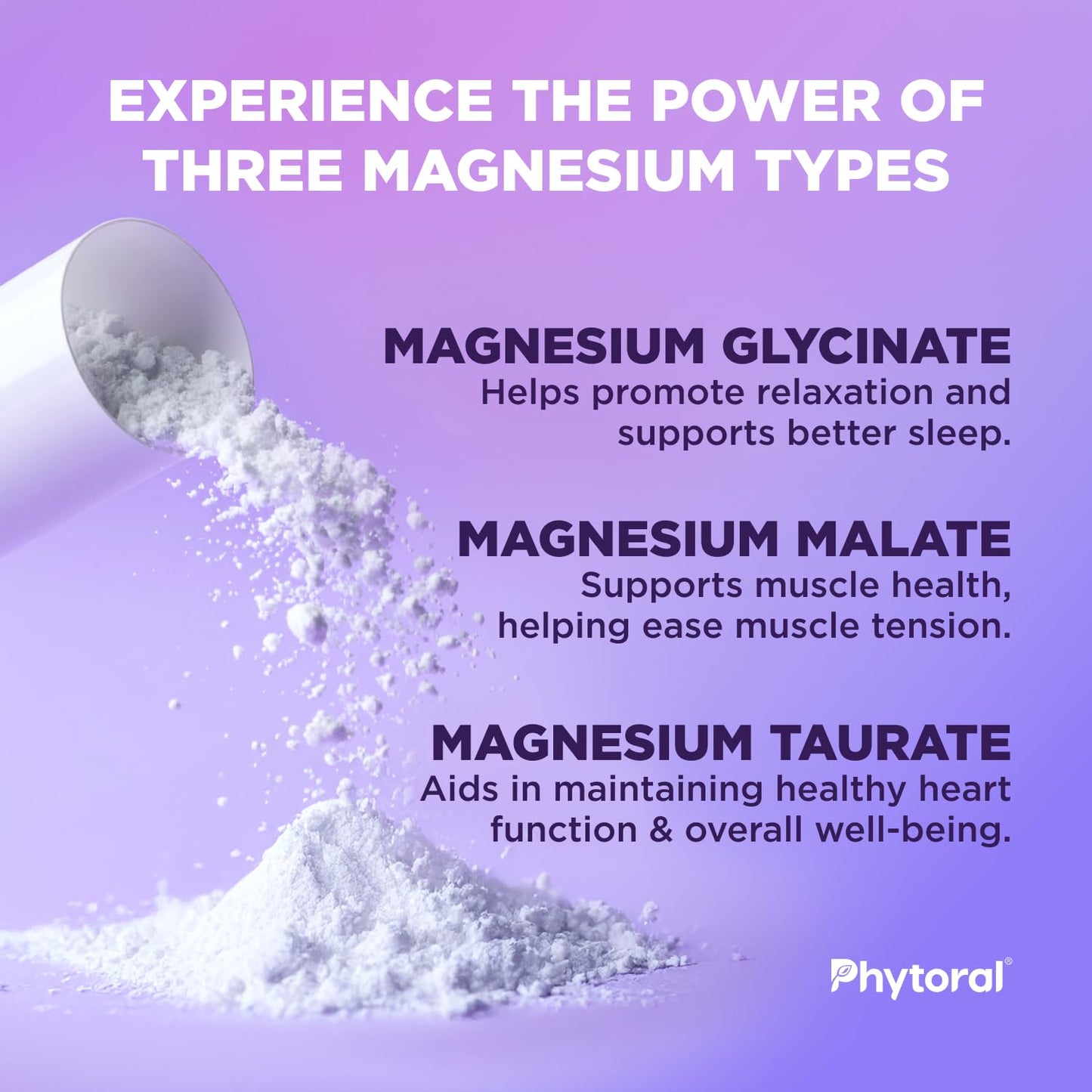 Phytoral Magnesium Complex Capsules with Taurate, Glycinate & Malate 90 Count