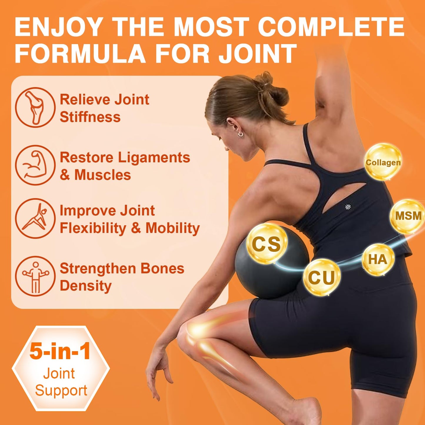 ZEBORA Multi-Collagen-Peptides Powder with MSM & CS for Joints, Type I II III V X Hydrolyzed Collagen Peptides with Hyaluronic Acid & Vitamin C for Hair, Skin, Nails, Non-GMO, 12.35 Ounce