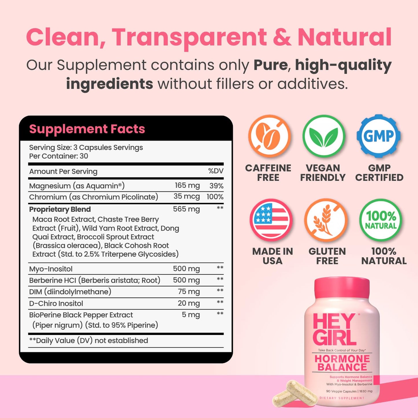Hey Girl Nutrition Hormone Balance for Women Capsule 90 Capsules