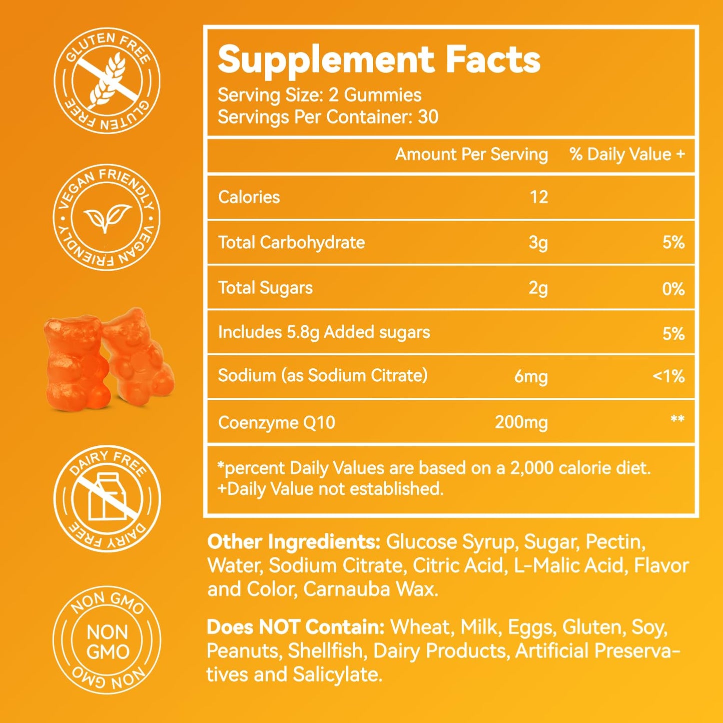 EAZGOO CoQ10 Gummies 200mg, 60 Gummies