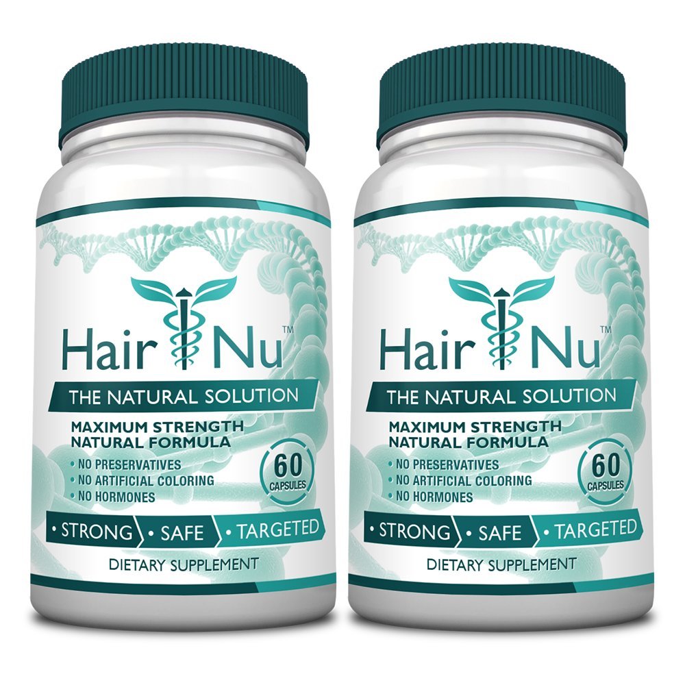 HairNu Biotin 500mcg and 20 Vitamins and Nutrients for Hair Growth, 120 Capsules