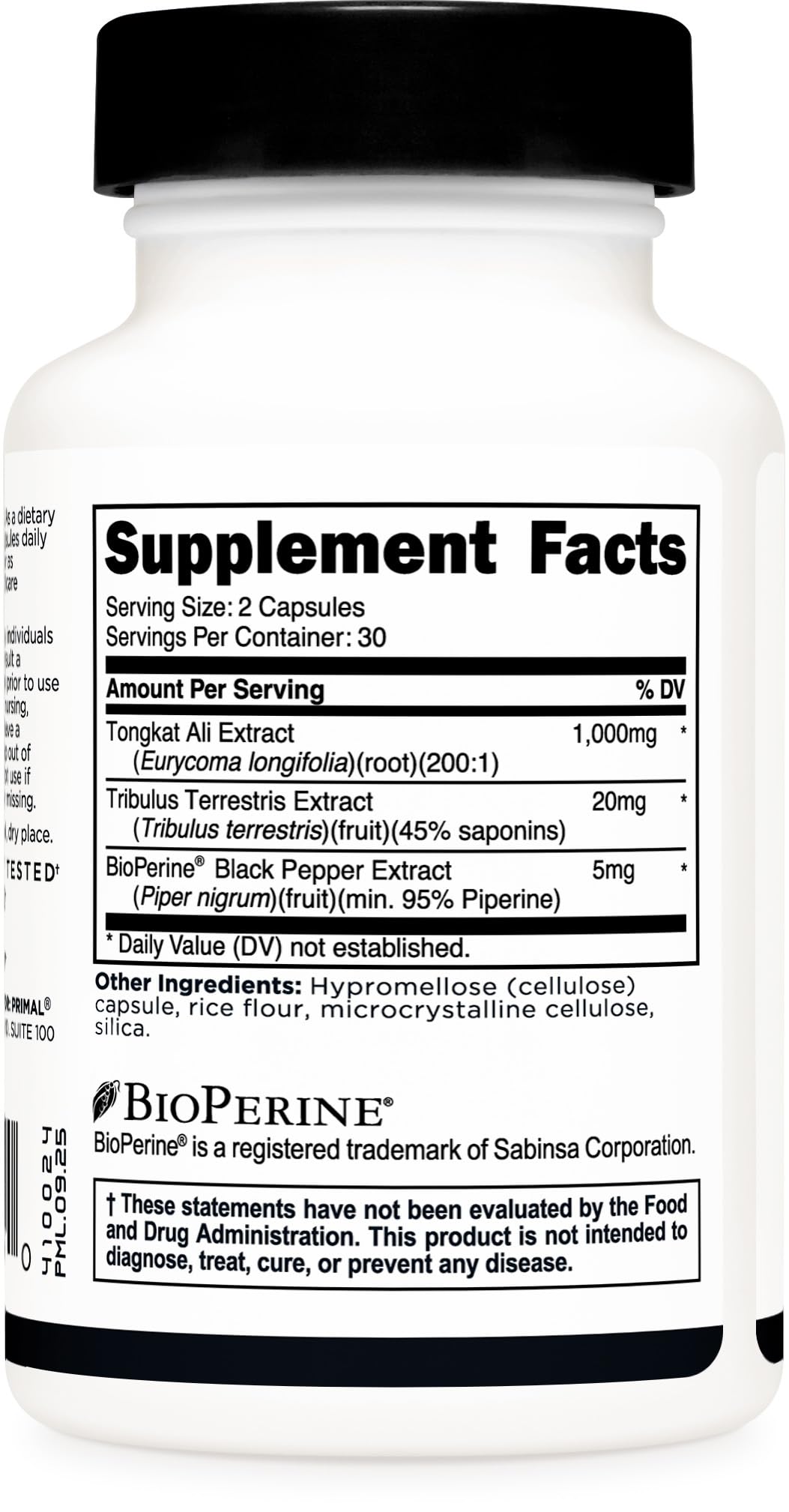 Primal Tongkat Ali 1000mg Capsule, 60 Count