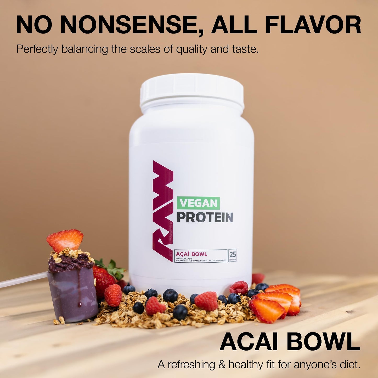 RAW Vegan Protein Powder, 25 Servings