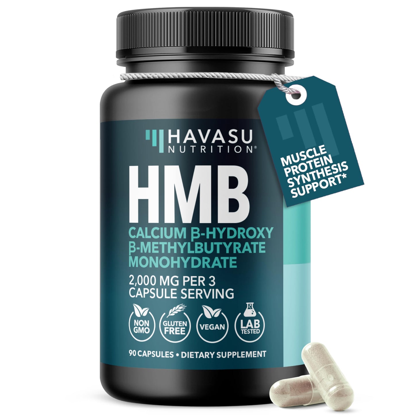 HAVASU NUTRITION HMB 2000mg Capsules, 90 Count