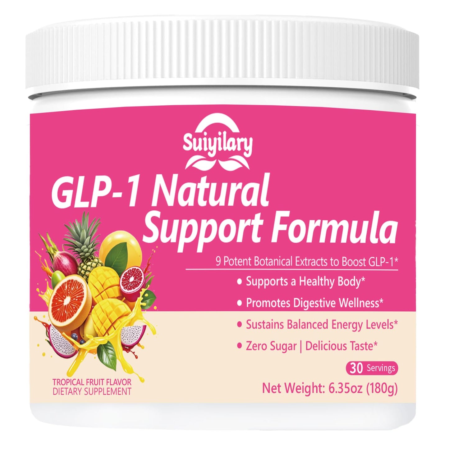 Suiyilary GLP-1 Booster Supplement Powder, 6.35 Ounce