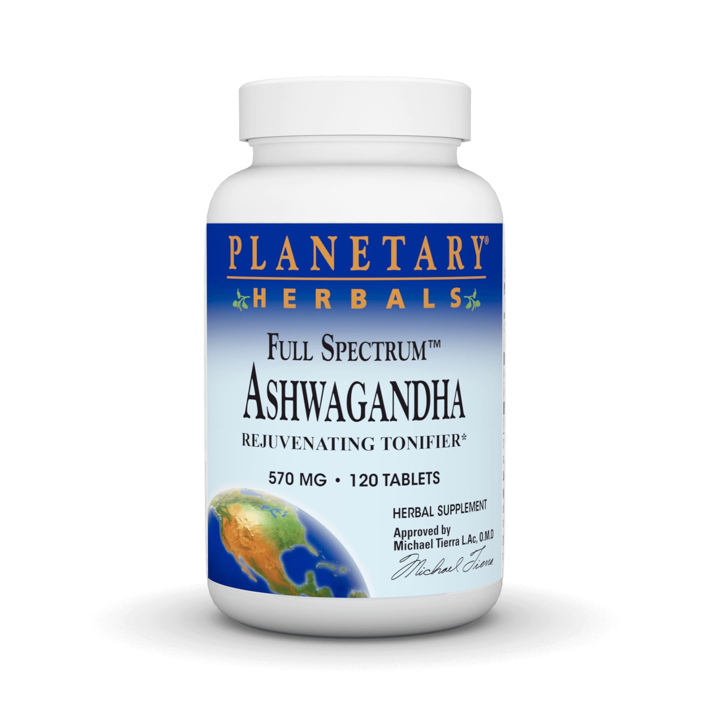 Planetary Herbals Ashwagandha Full Spectrum 570 mg Rejuvenating Tonifier 120 Tablets