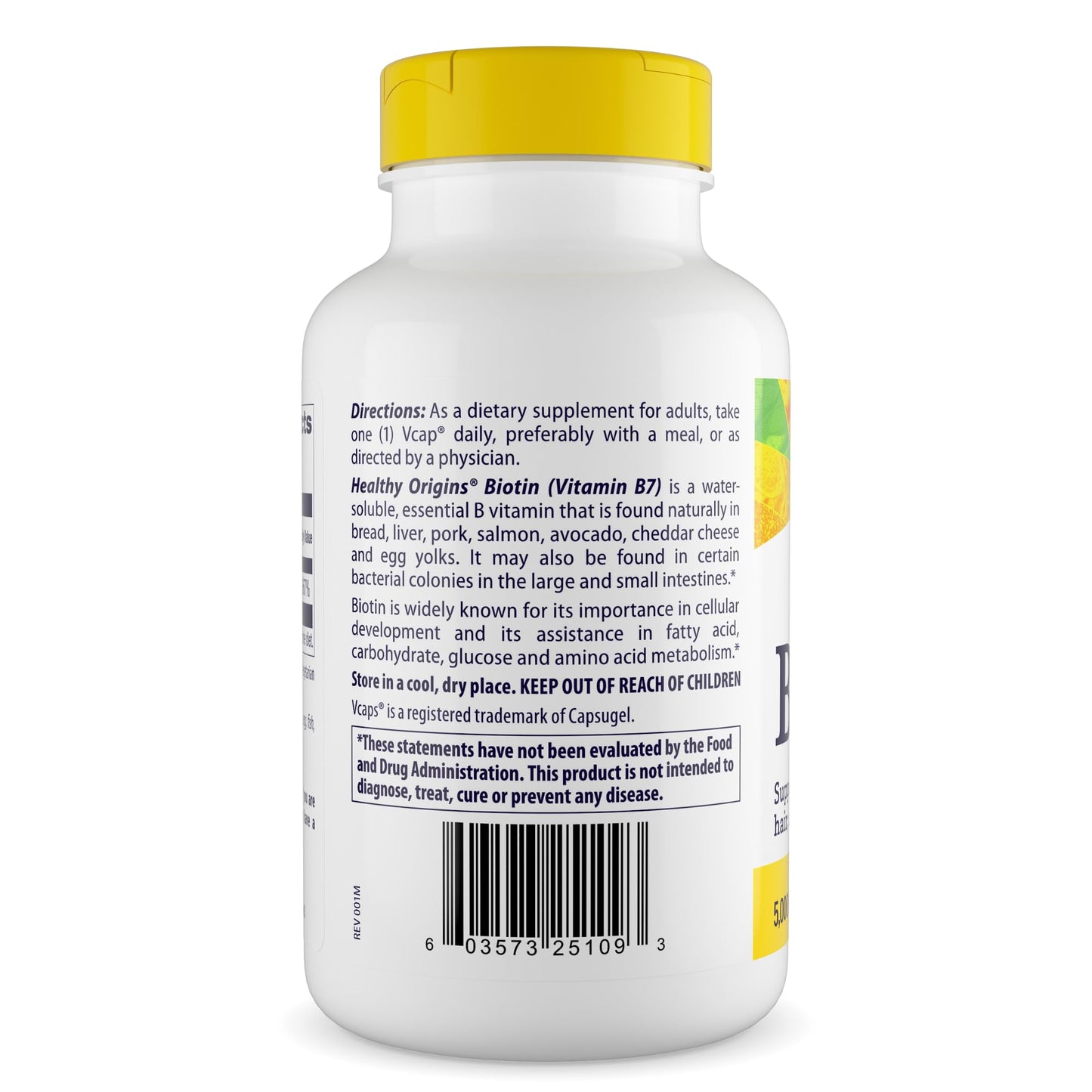 Healthy Origins Biotin 5000 mcg Veggie Capsules, 360 Count