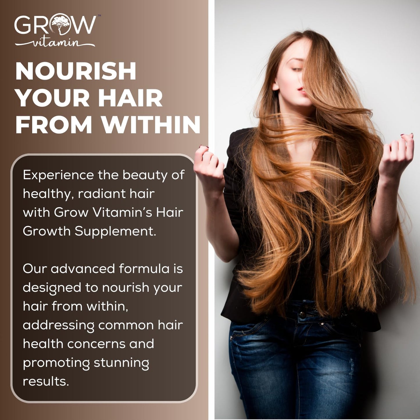 grow vitamin All in One Hair Formula for Men & Women - Advanced Hair Formula Includes Biotin, Saw Palmetto, DHT Blocker & Trace Minerals - Hair Supplement for Hair, Skin & Nails - 90 Gummies