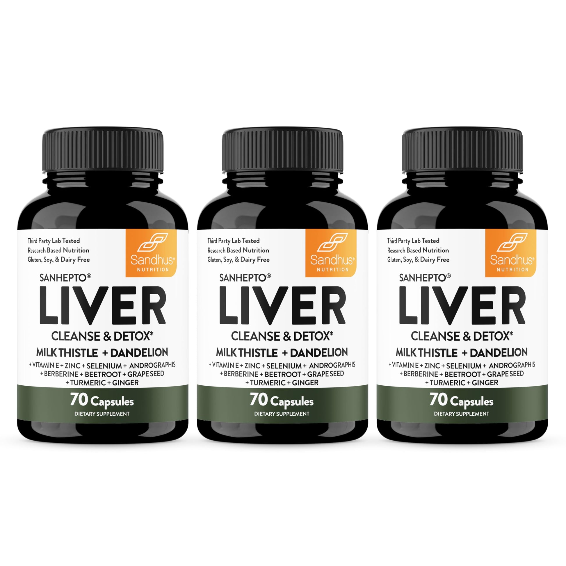 Sandhu's Liver Cleanse Detox & Repair Support Capsules 210 Count