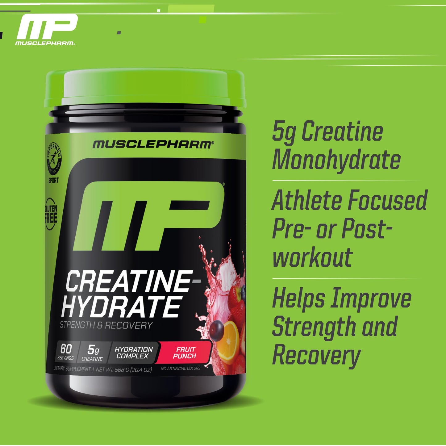Muscle Pharm Creatine Monohydrate Hydration Powder 15.2 oz