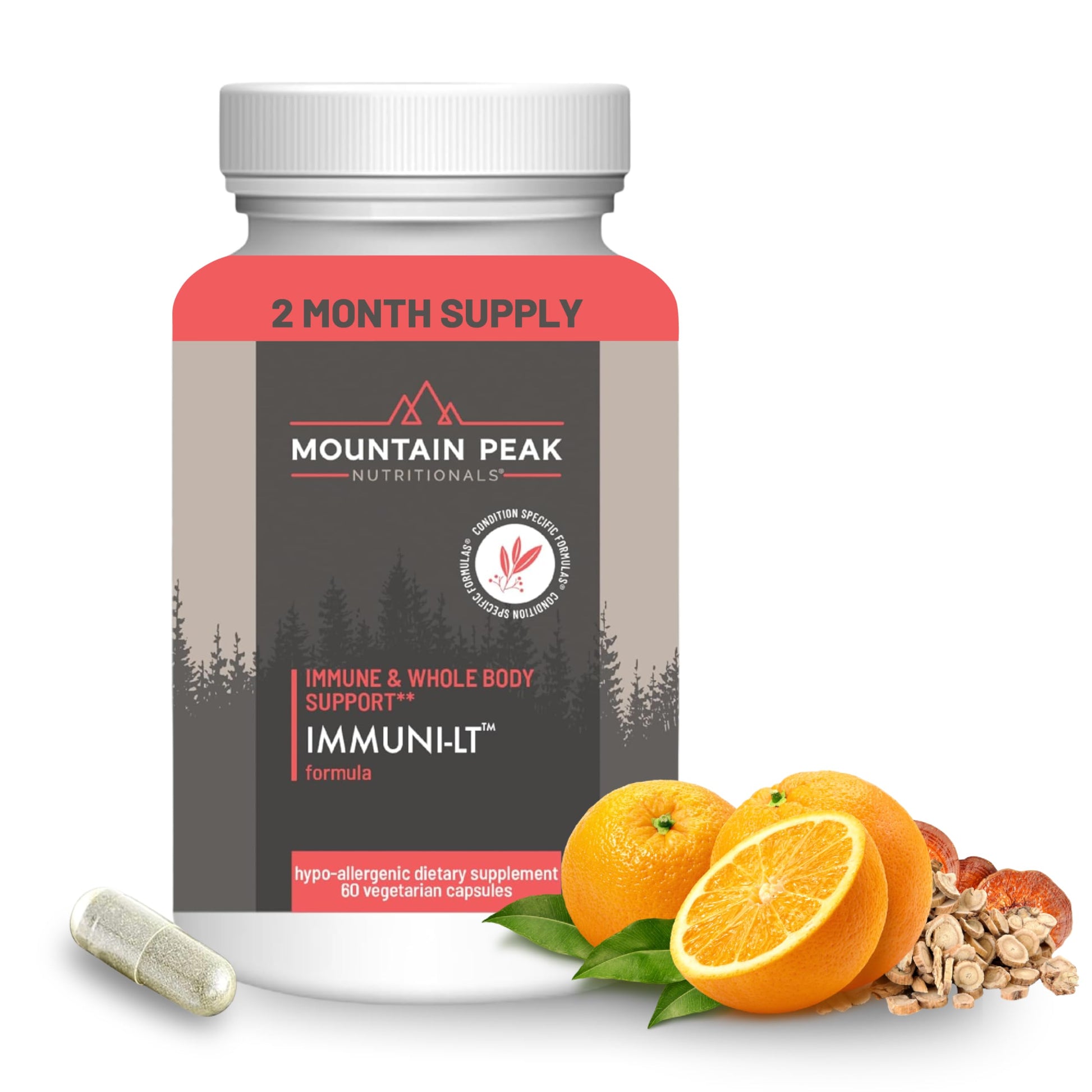 Mountain Peak Nutritionals Immuni-LT Immune System & Whole Body Support Supplement - Power Packed Immune Booster, Dynamic Immune Defense with Essential Vitamins & Minerals, 60 Capsules