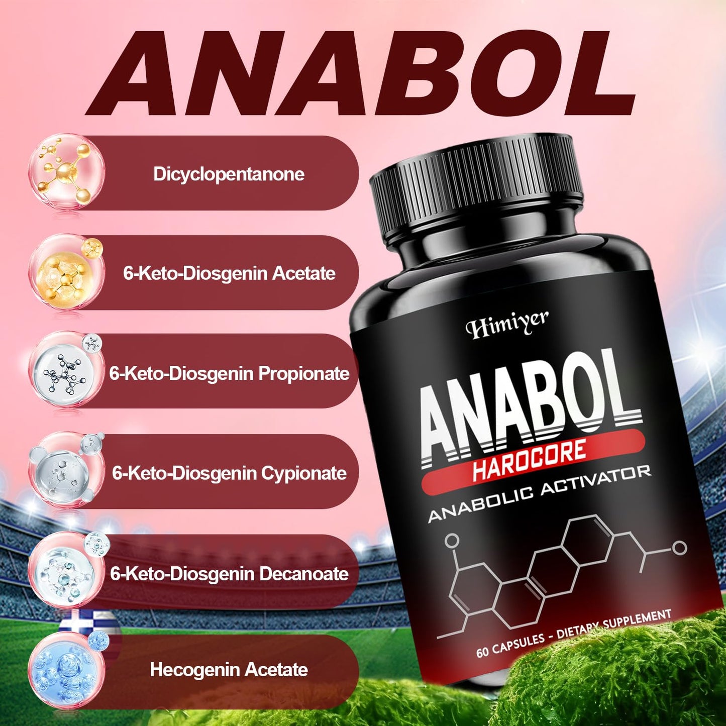 Himiyer Anabol Hardcore Anabolic Activator Capsules 60 Count