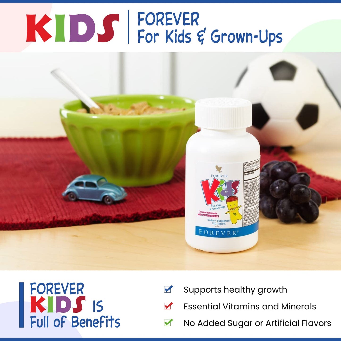 Forever Living Products Kids Chewable Multivitamin Tablet 120 Tablets