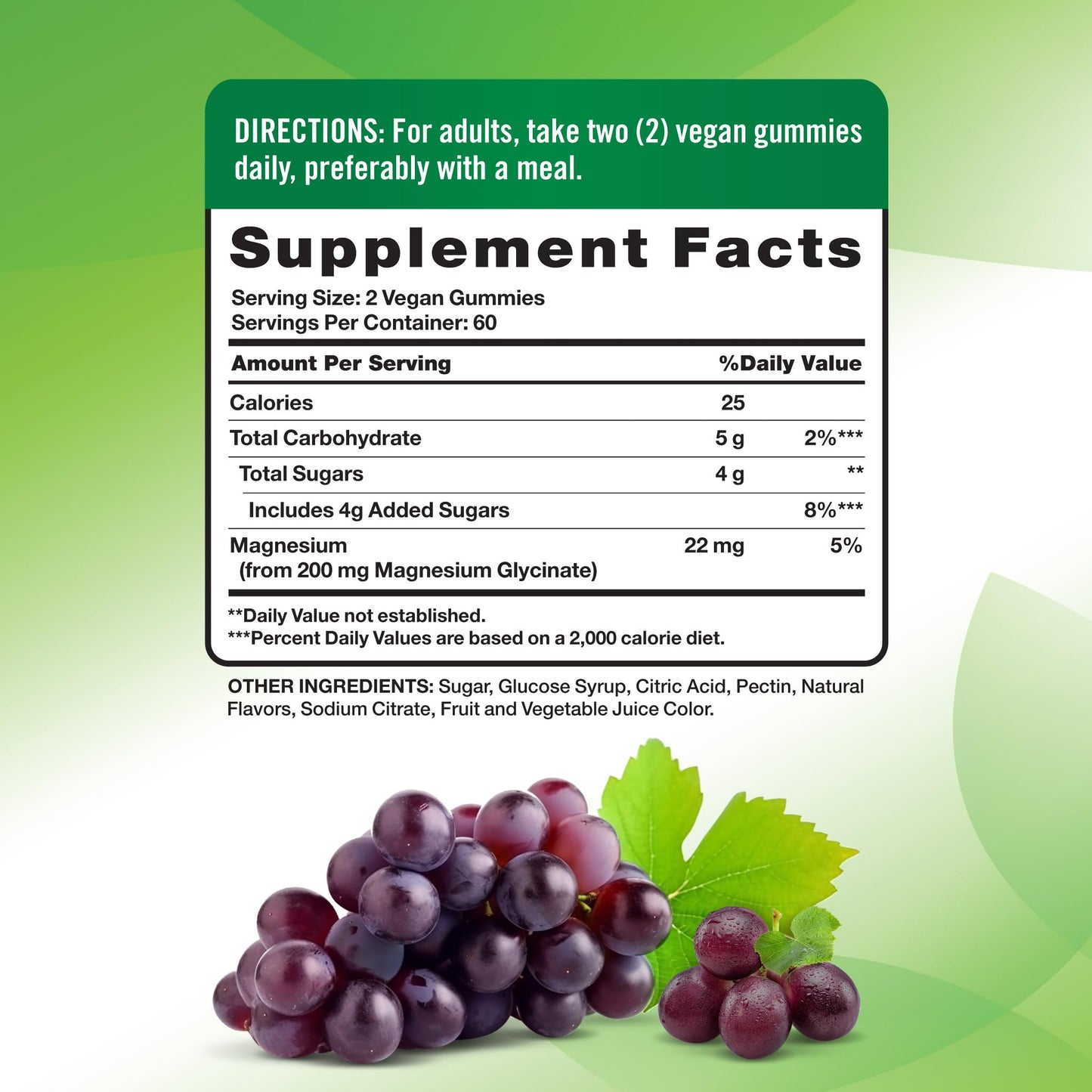 Nature's Truth Magnesium Glycinate Gummies 200mg 120 Count