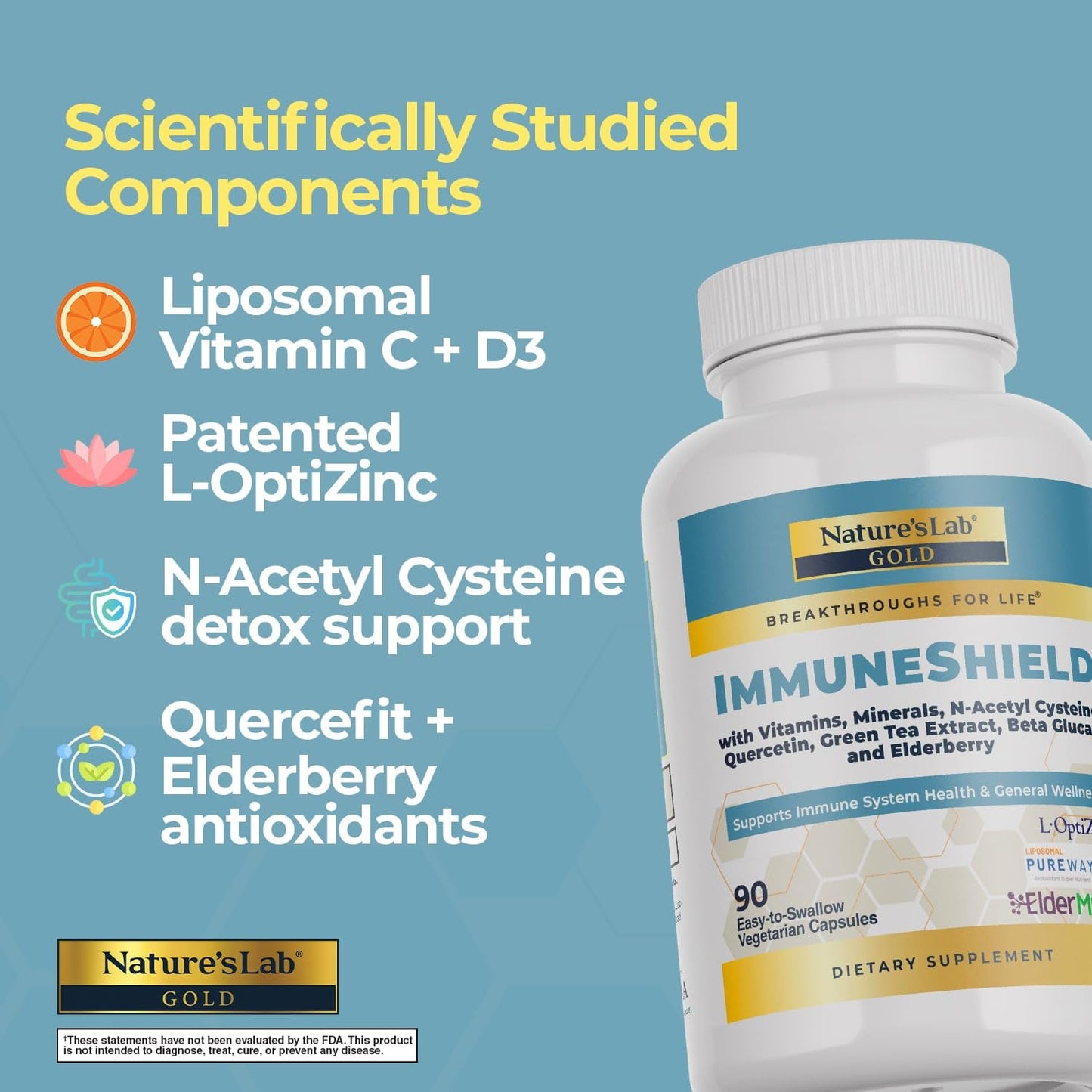 Nature's Lab Gold ImmuneShield Capsules 60 Count