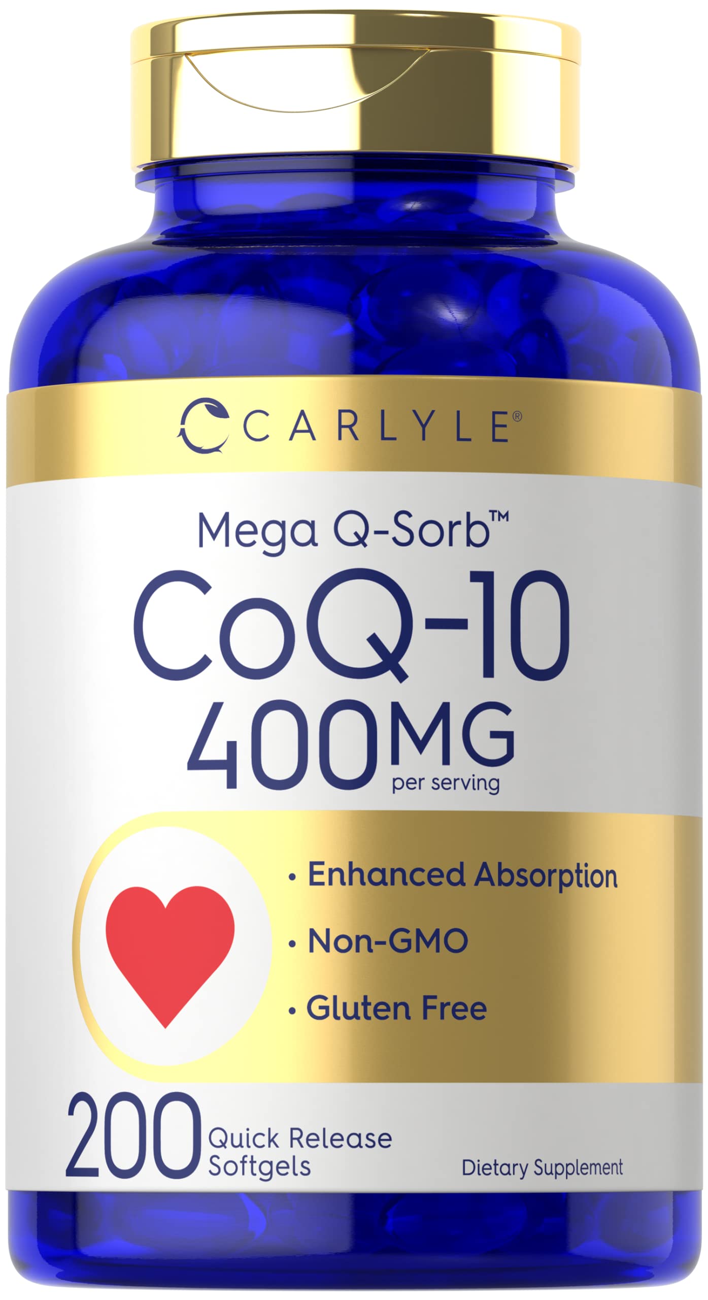 Carlyle CoQ10 400mg Softgel, 200 Count