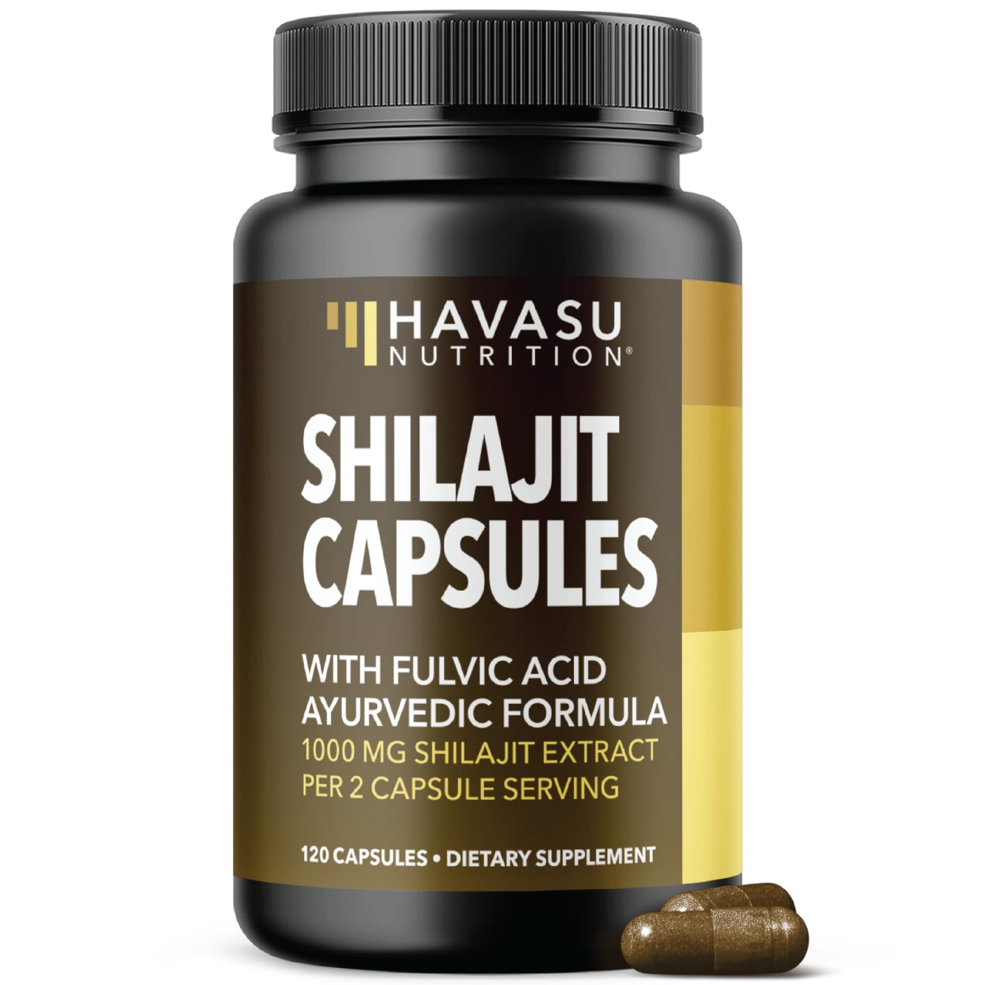HAVASU NUTRITION Shilajit Capsules 1000mg Shilajit Extract per Serving, 120 Count