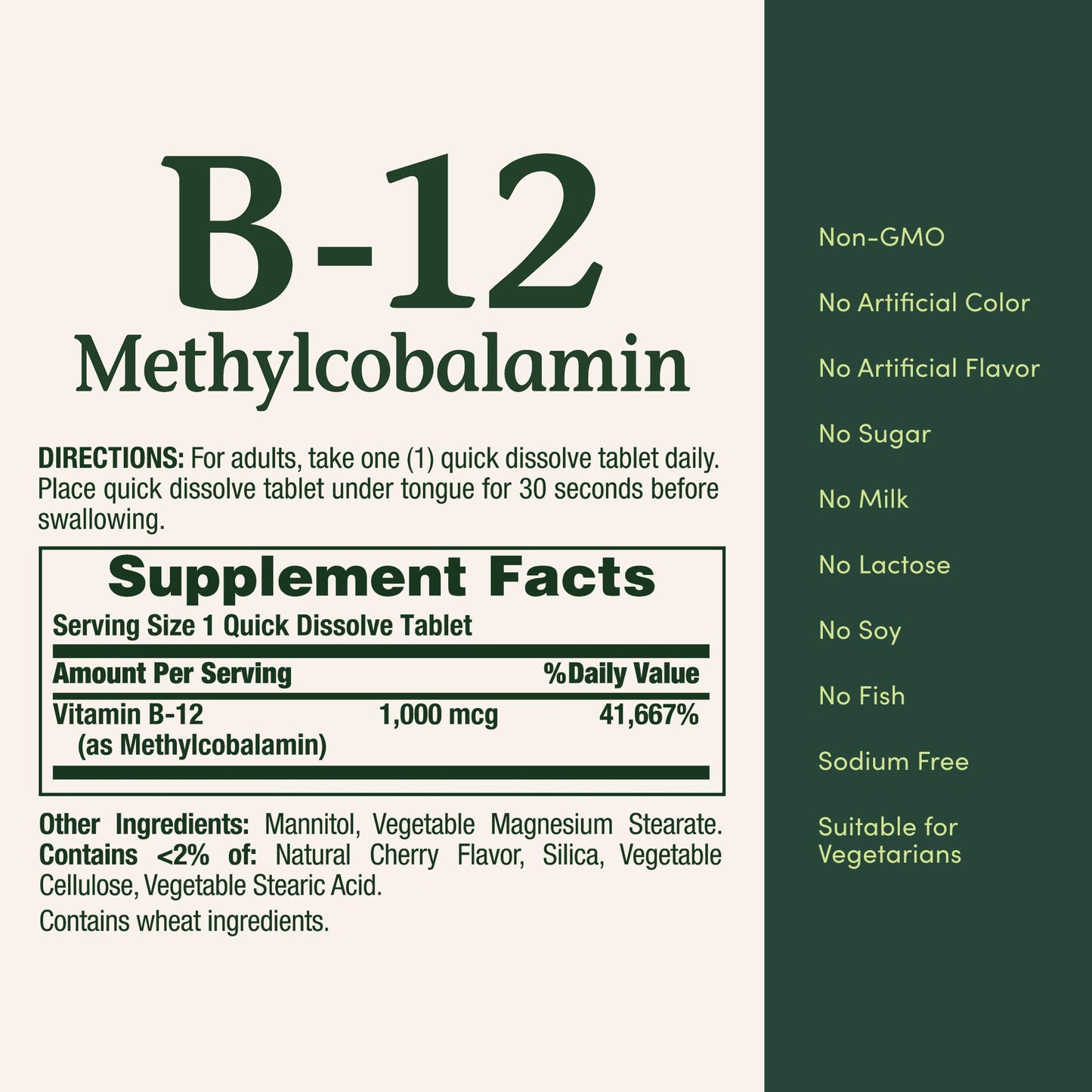 Nature's Bounty Vitamin B12 60 Tablets