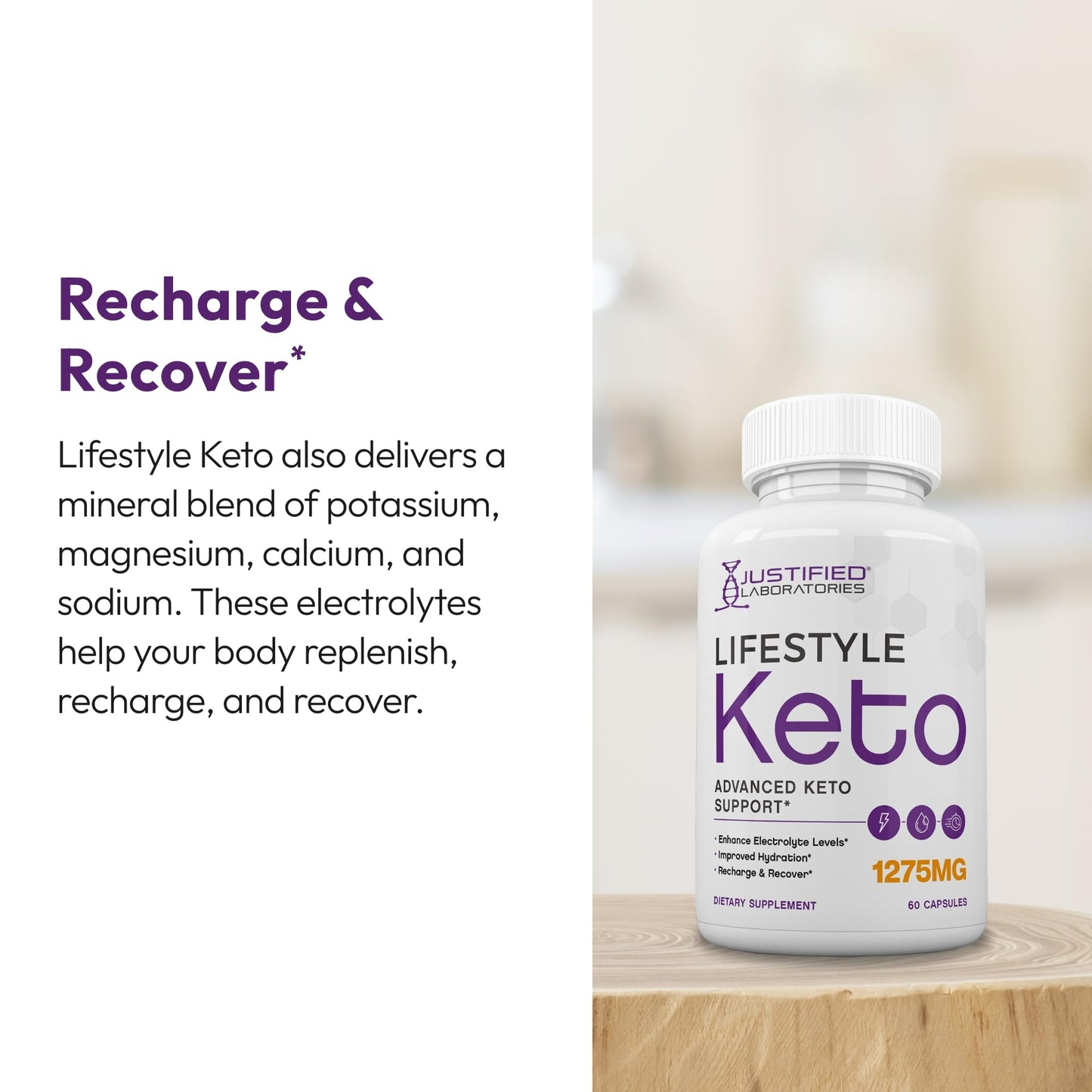 Justified Laboratories Lifestyle Keto 60 Capsules