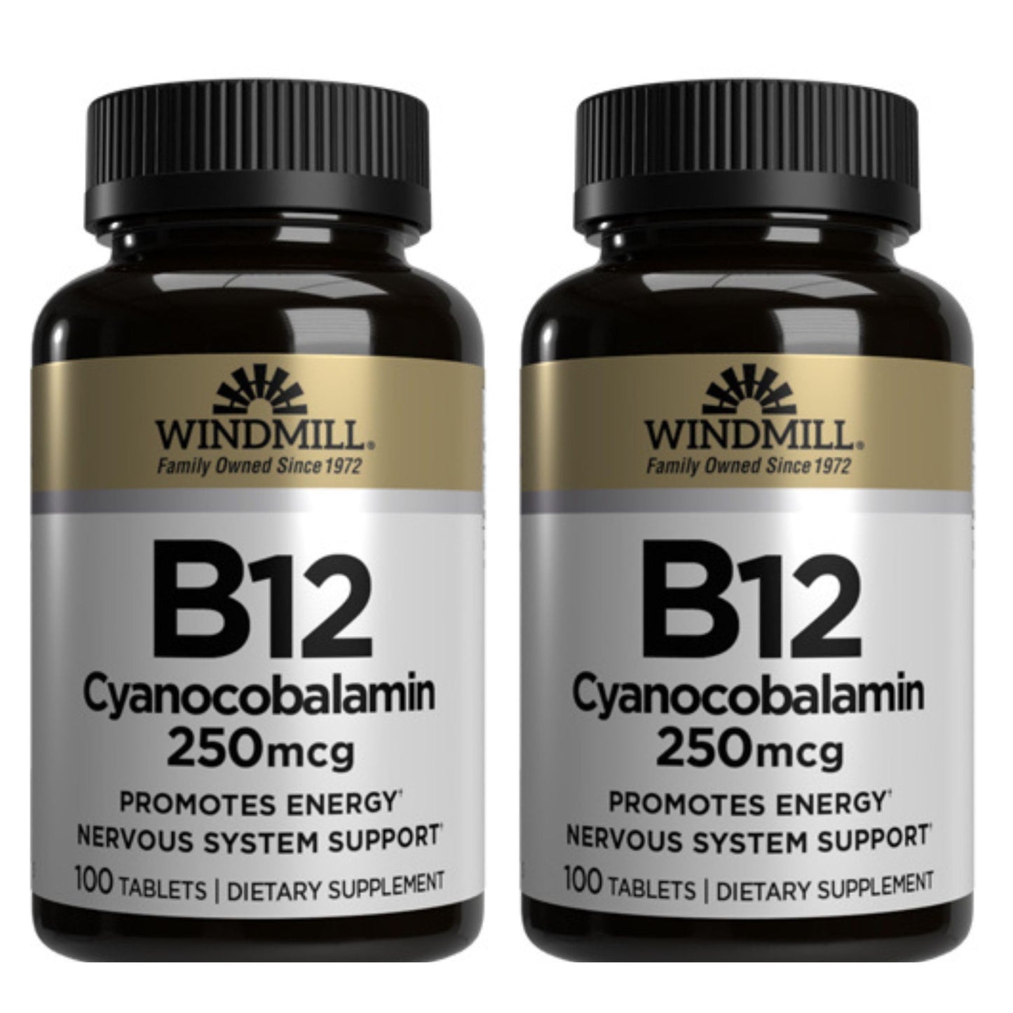 Windmill Vitamin B-12 250 mcg Tablets, 200 Count