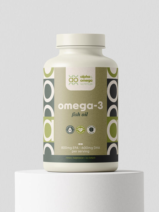 Alpha & Omega Nutrition Omega 3 Fish Oil for Heart, Brain & Immune Health 2500mg (800mg EPA/600mg DHA) Capsules, 1 Count