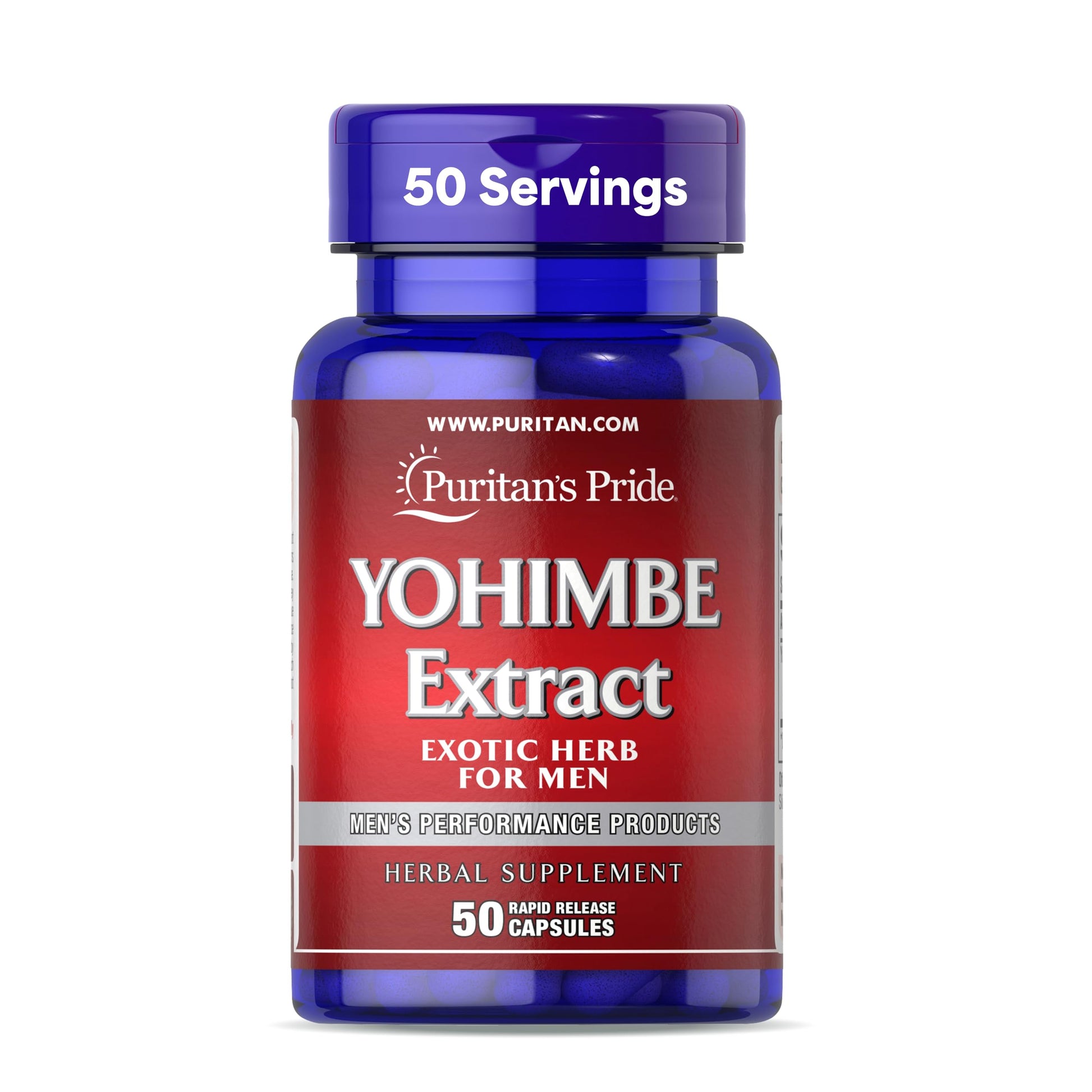 Puritan's Pride Yohimbe Exotic Herb for Men 250 mg Capsules, 50 Count