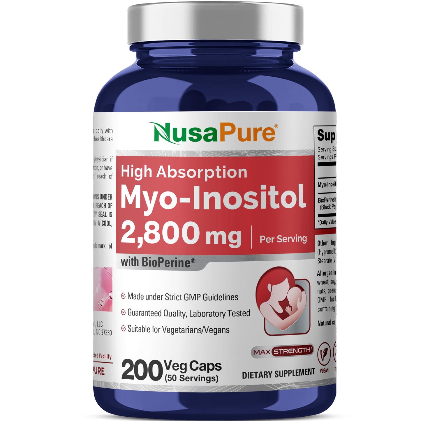 NusaPure Myo-Inositol Capsule, 200 Capsules