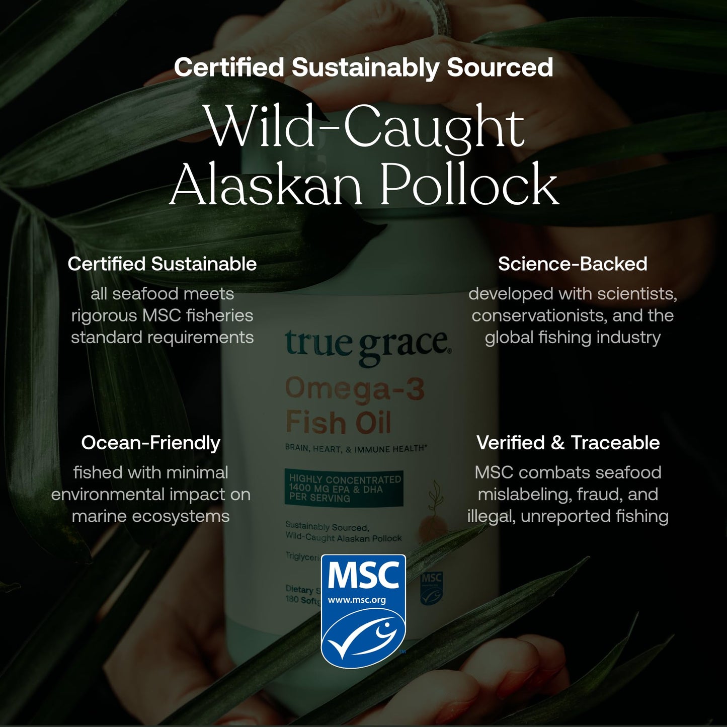True Grace Omega-3 Fish Oil Softgels 120