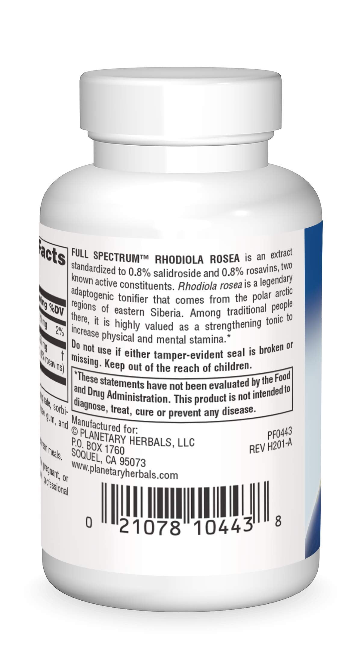 Planetary Herbals Full Spectrum Rhodiola Rosea Extract Tablet, 30 Count