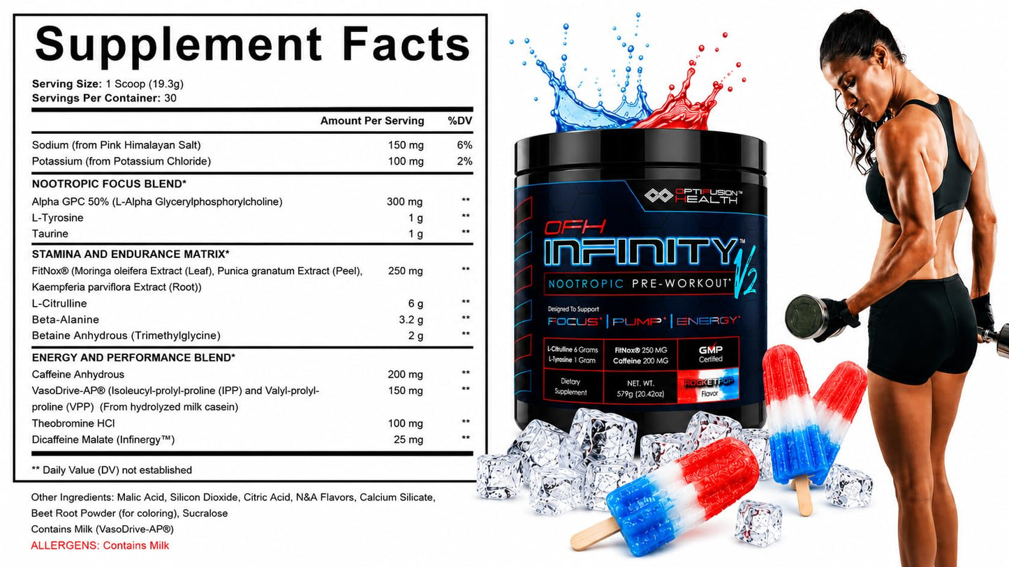 OPTIFUSIONHEALTH OFH Infinity Nootropic Pre Workout Powder 20