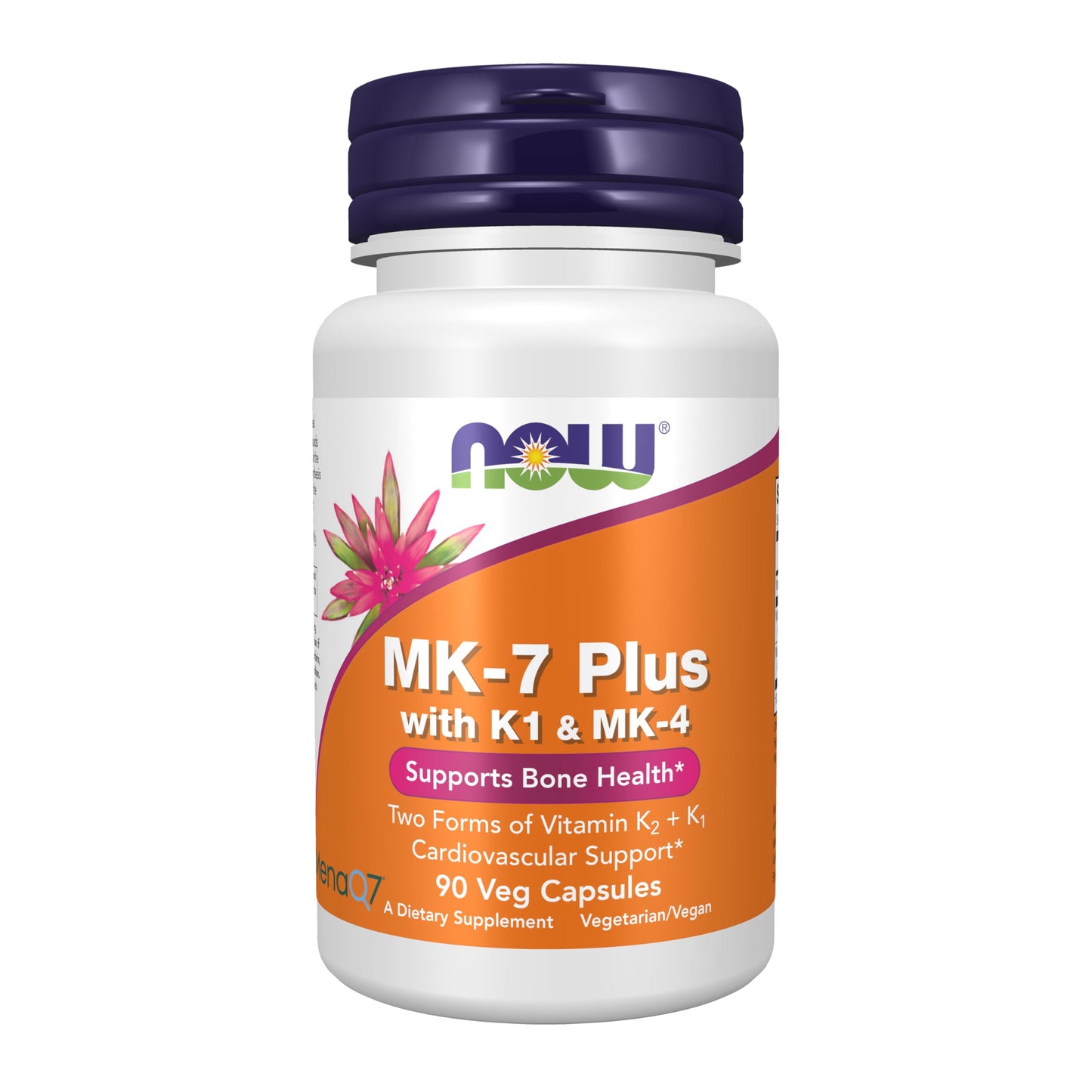 NOW Foods MK-7 Plus with K1 & MK-4, Veg Capsules, 90 Count