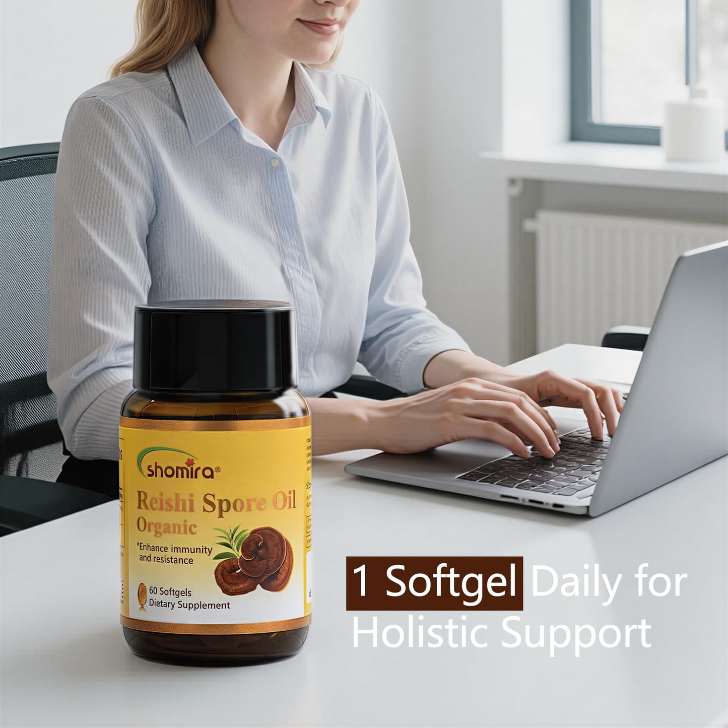 Shomira Organic Reishi Spore Oil Softgel, 60 Softgels