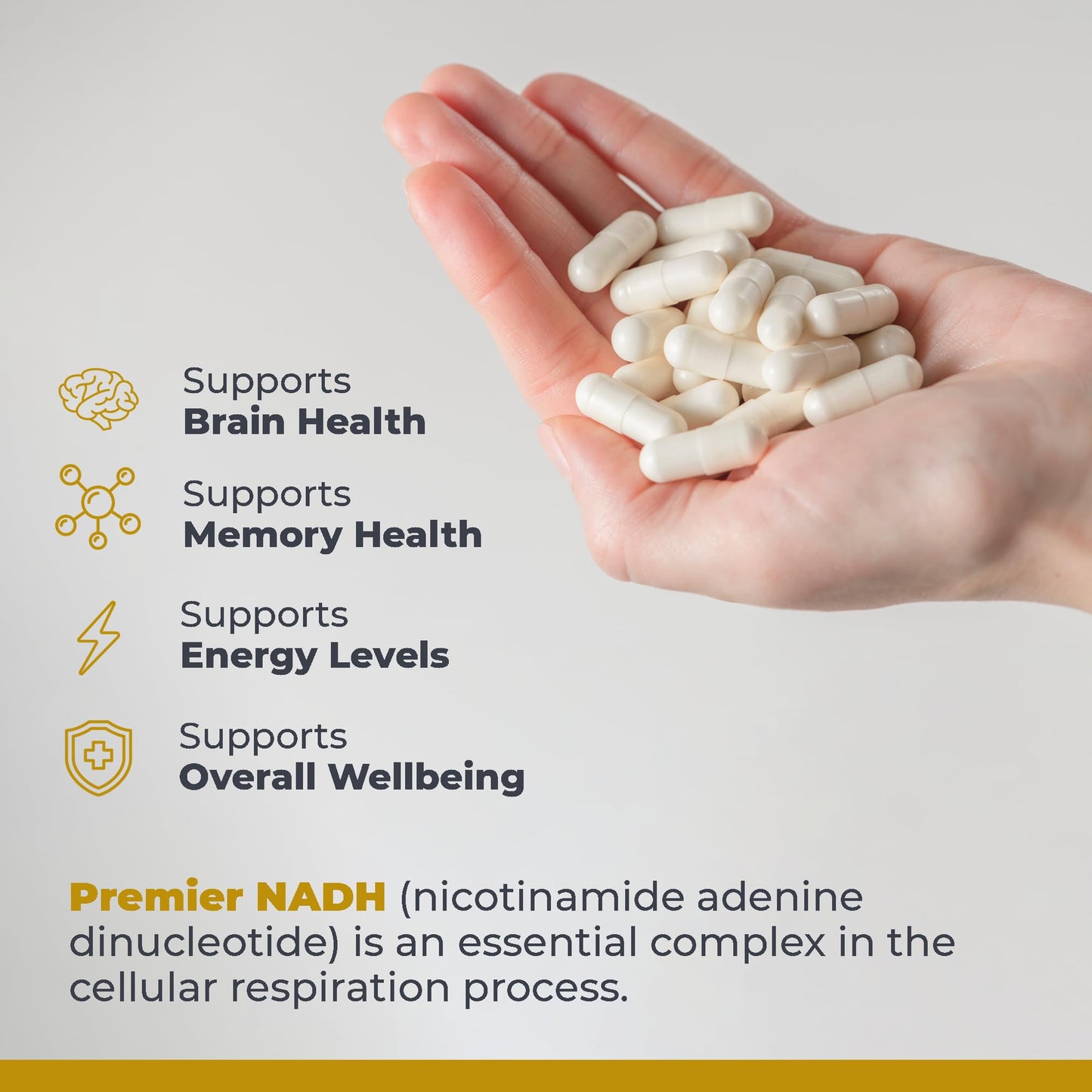 Premier Research Labs NADH Supplement, Nicotinamide Adenine Dinucleotide, Cell Regenerator, Respiratory Support, 30 Capsules