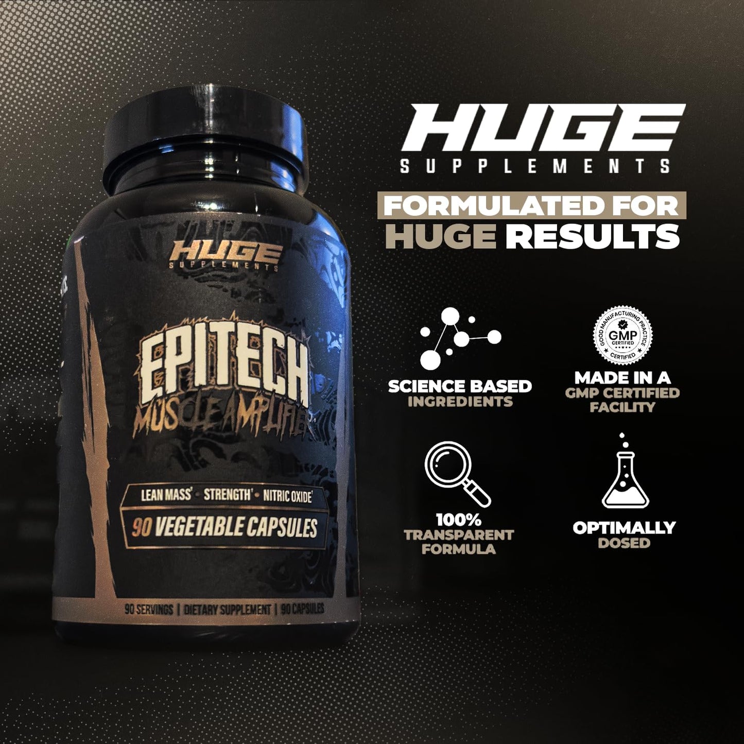 Huge Supplements Epicatechin Capsules, 90 Count
