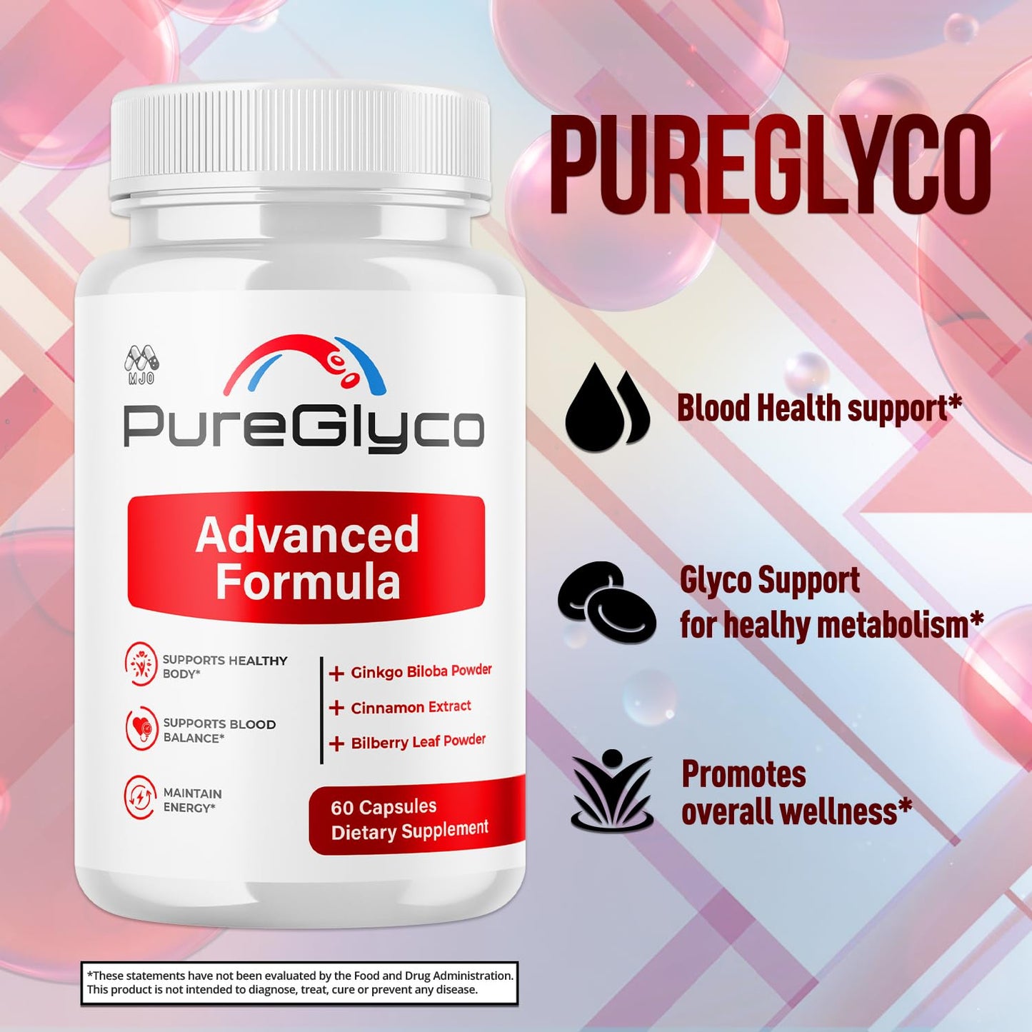 MJO Pure Glyco Capsules 180 Capsules
