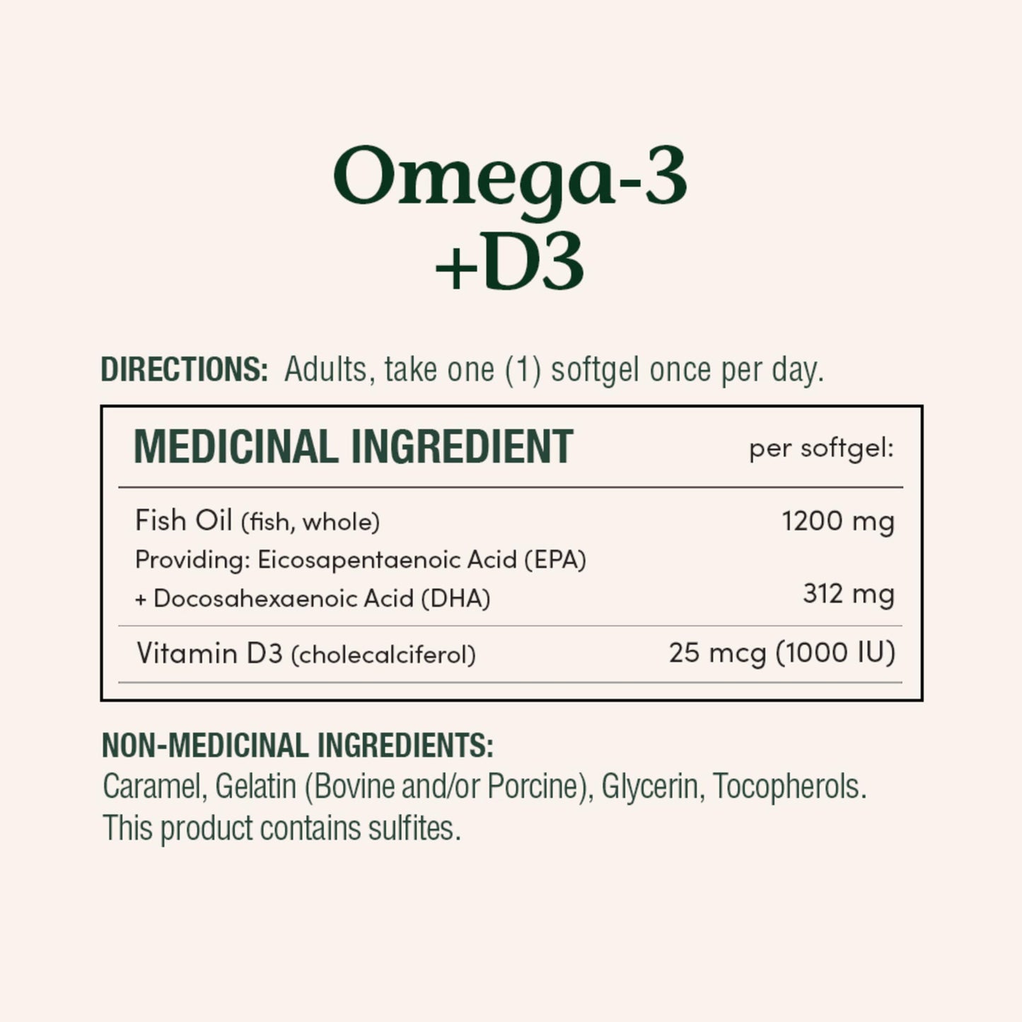 Nature's Bounty Omega-3 + D3 Fish Oil 1200mg / Vitamin D3 1000IU Caplets 90