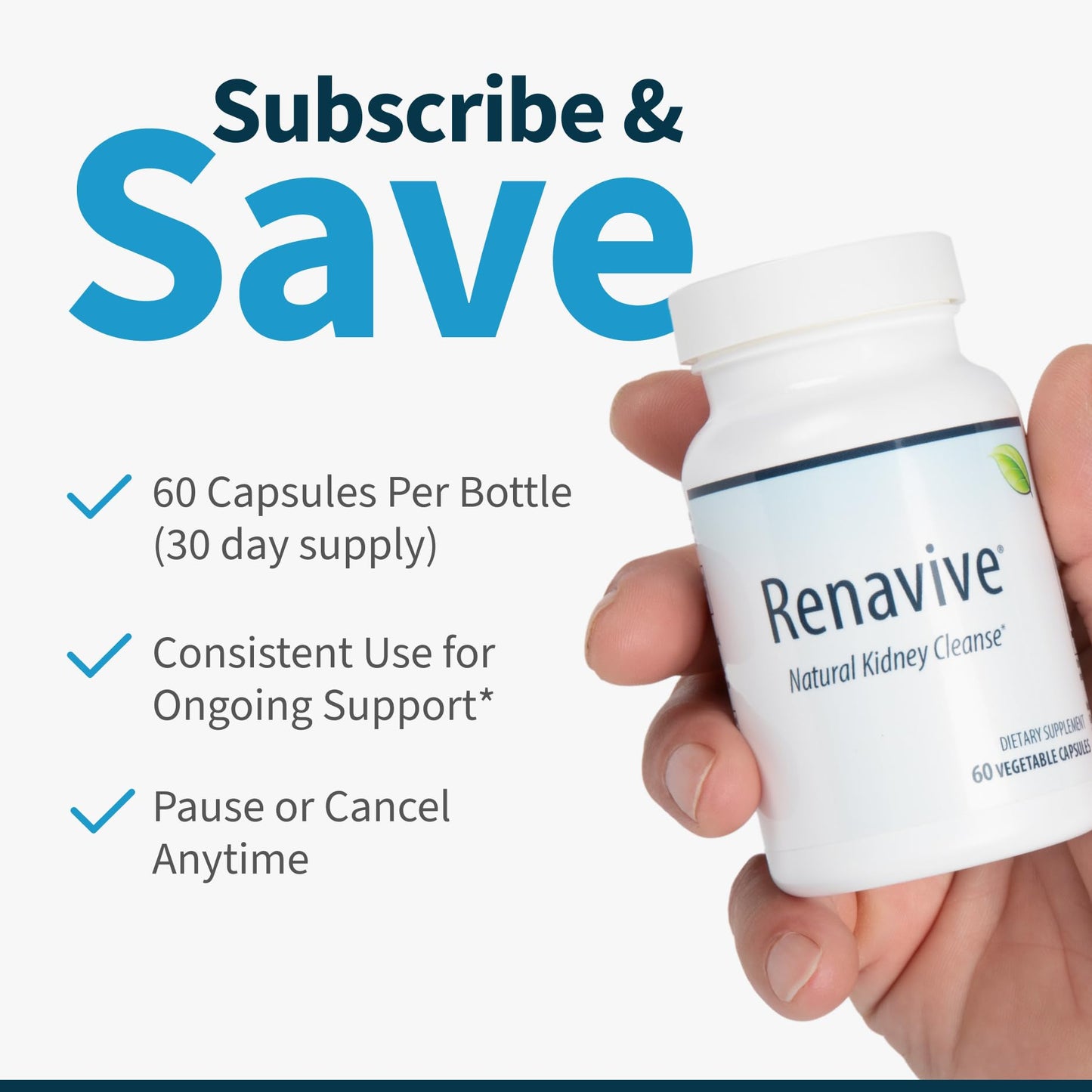 Renavive Kidney Cleanse Capsule, 60 Count
