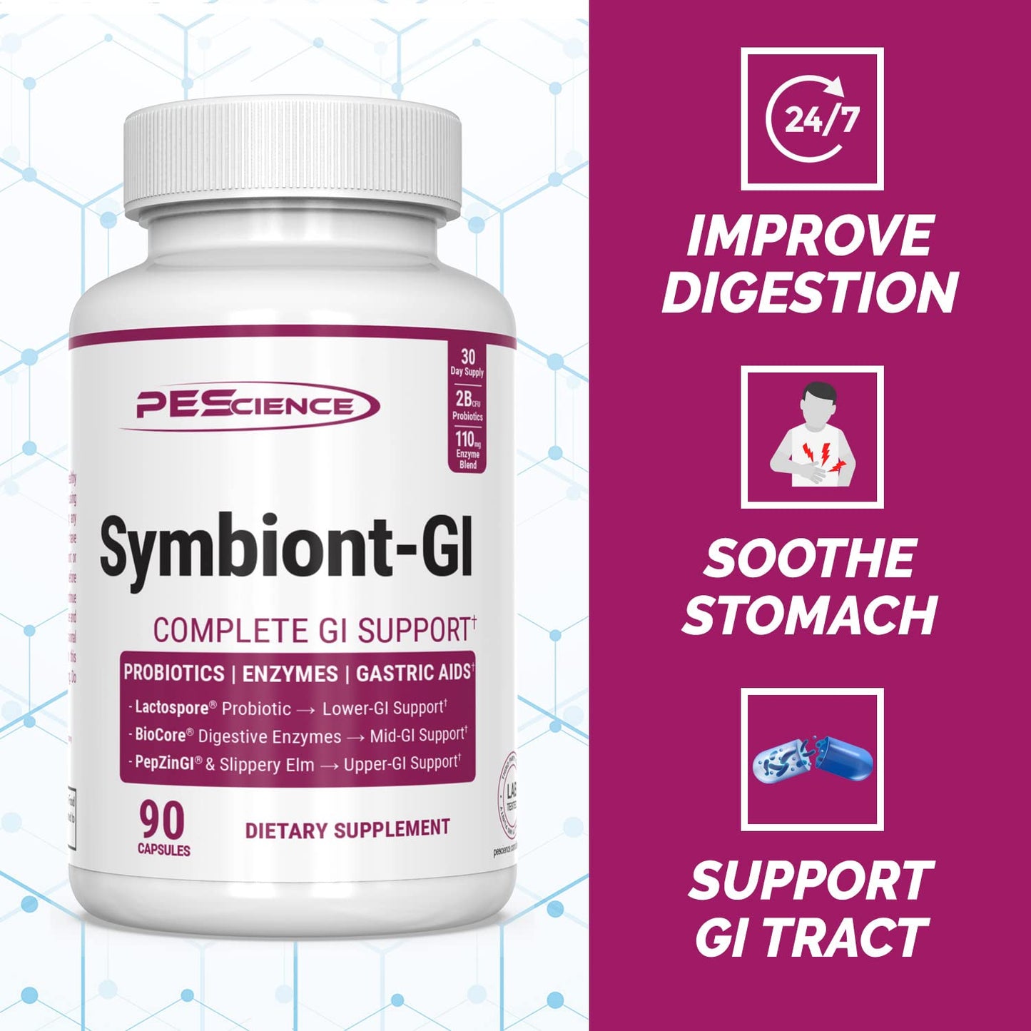 PEScience Symbiont-GI Gut Health Capsules 90