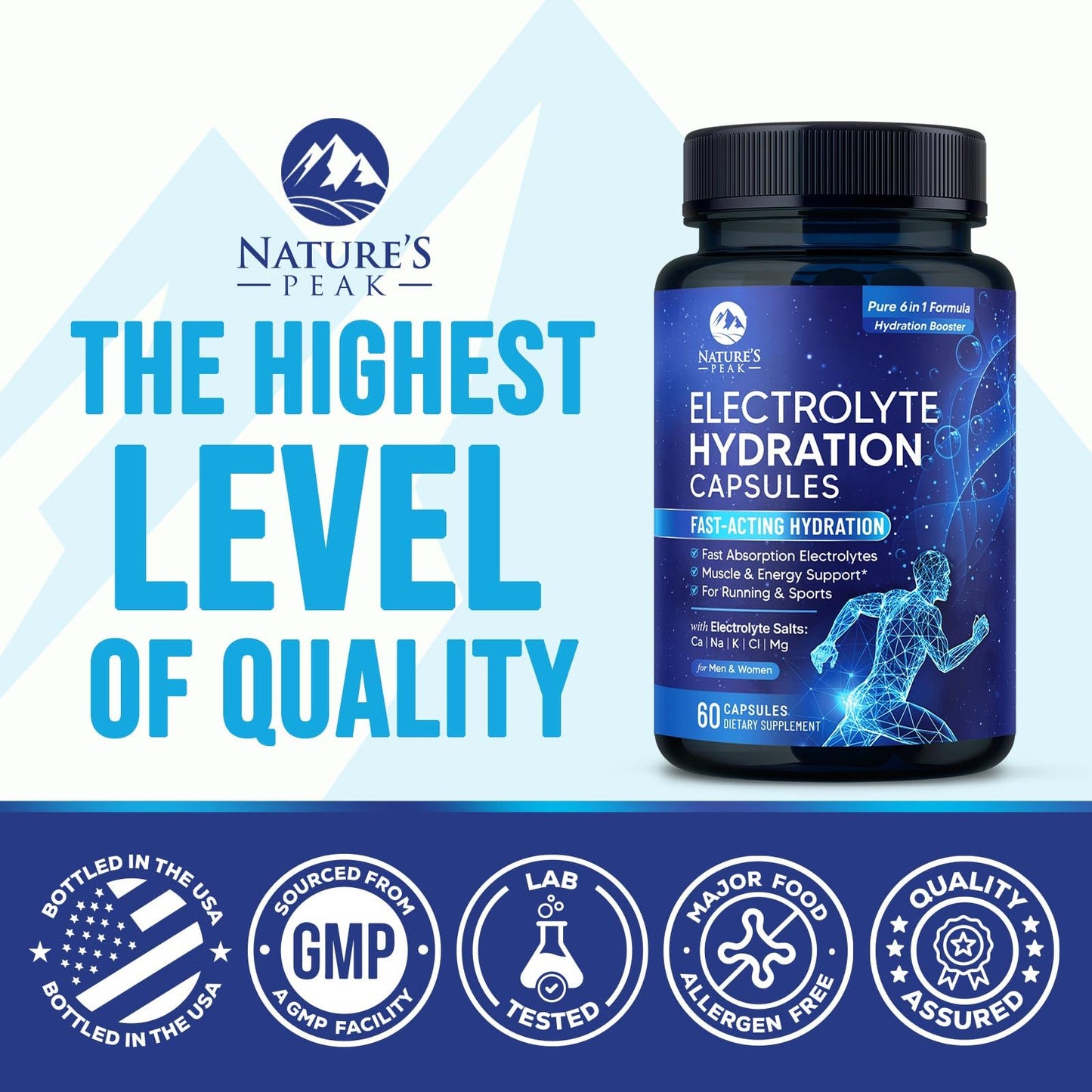 Nature's Peak Electrolytes Supplement Capsule 60 Count