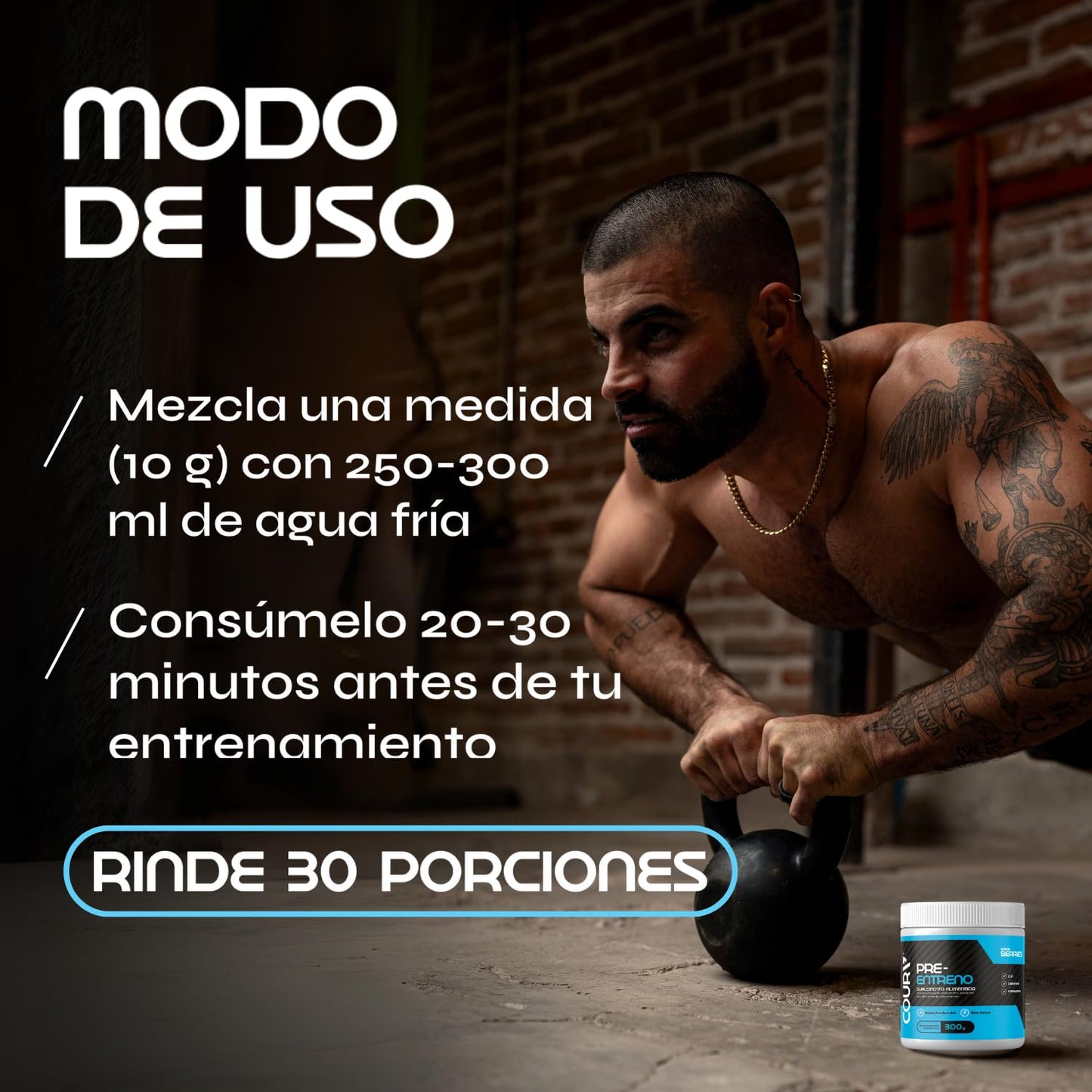 COURA Pre Workout Powder 10.5 oz