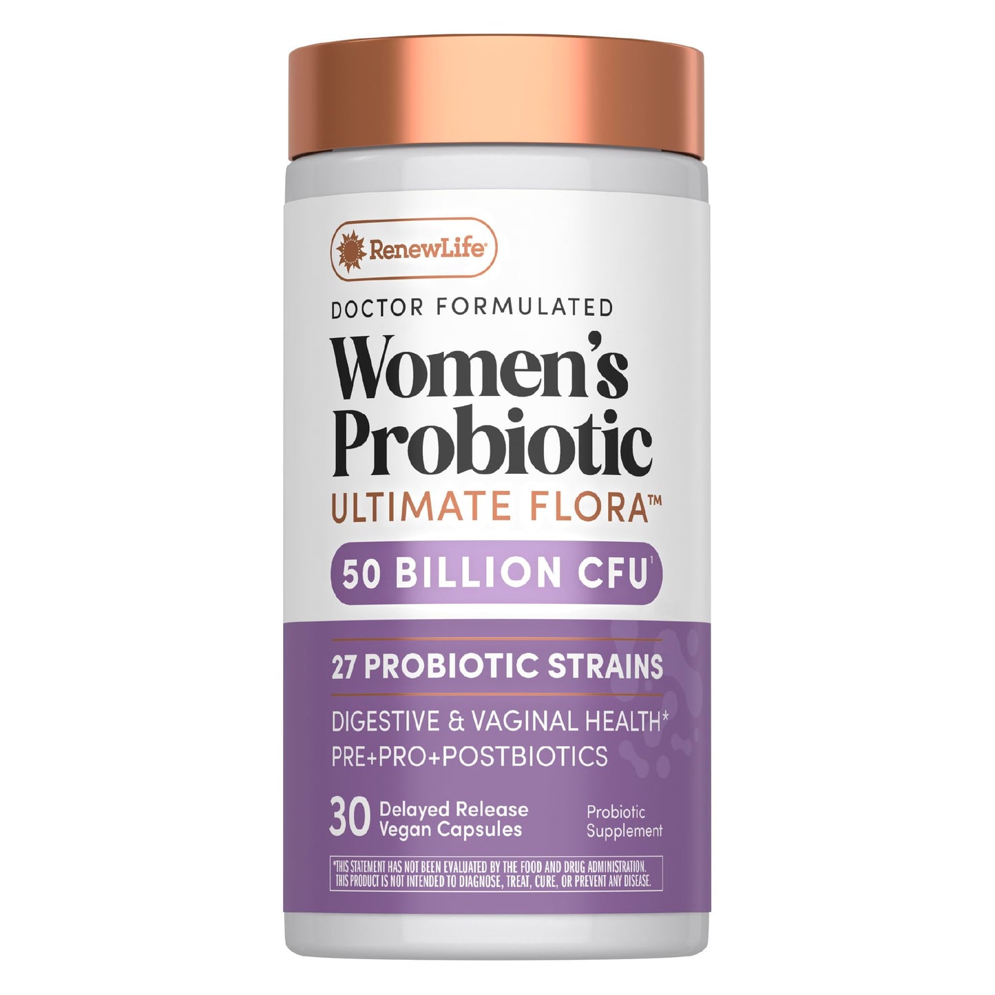 Renew Life Ultimate Flora Probiotics for Women 50 Billion CFU Capsules 30