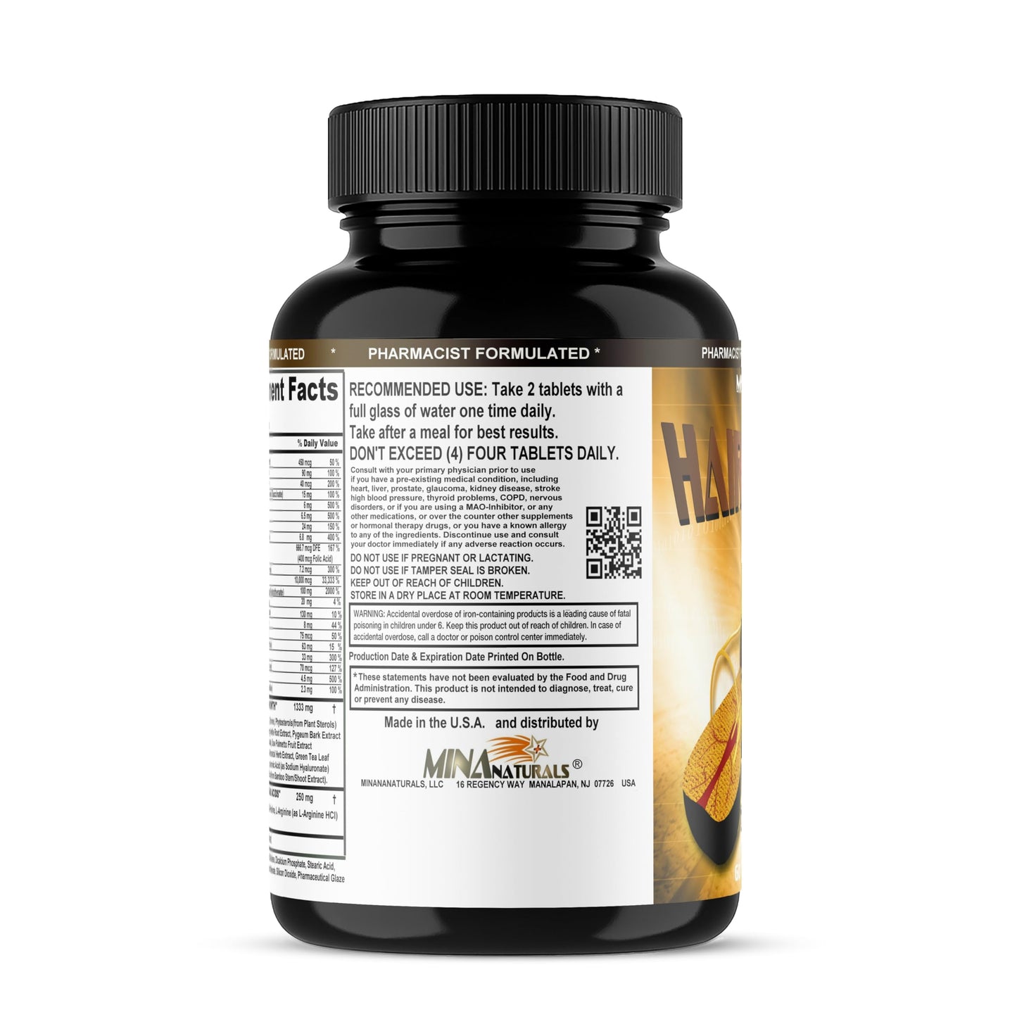 MINANATURALS HAIROGAIN DHT Blocker Tablets, 60 Tablets