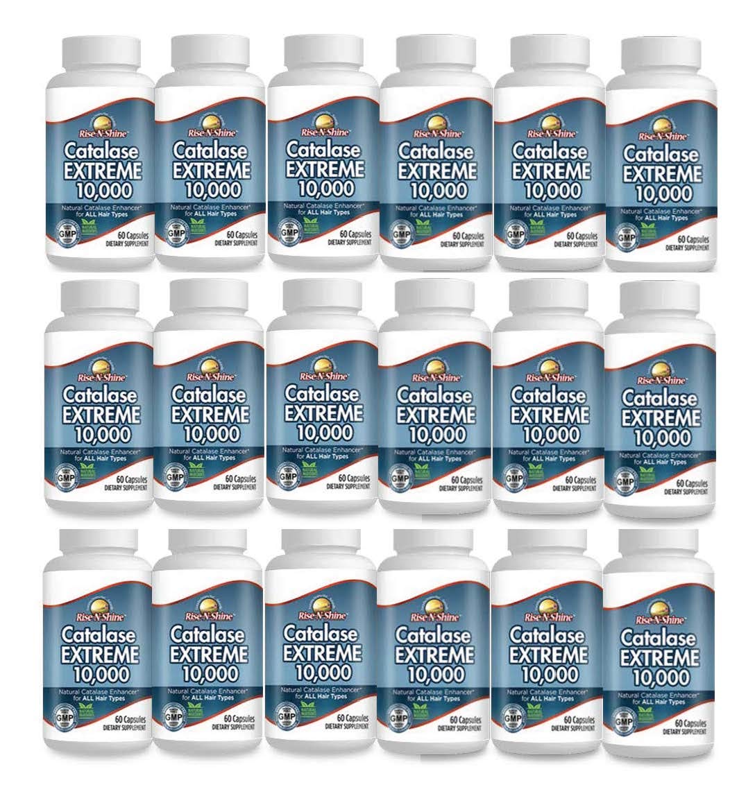 Rise-N-Shine Catalase Extreme Supplement 10,000 with Saw Palmetto, Biotin, Fo-Ti, PABA Capsules 1444