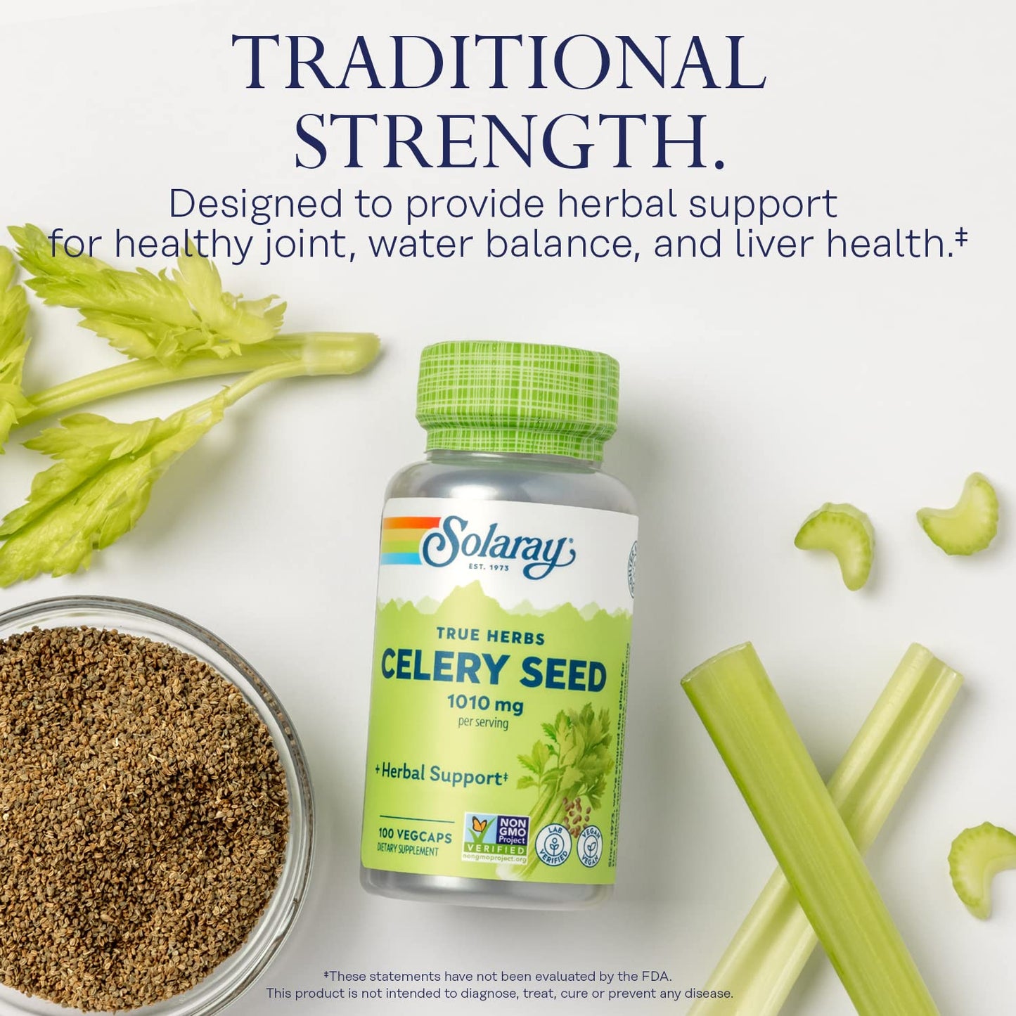 Solaray Celery Seed 505mg Capsule, 100 Count