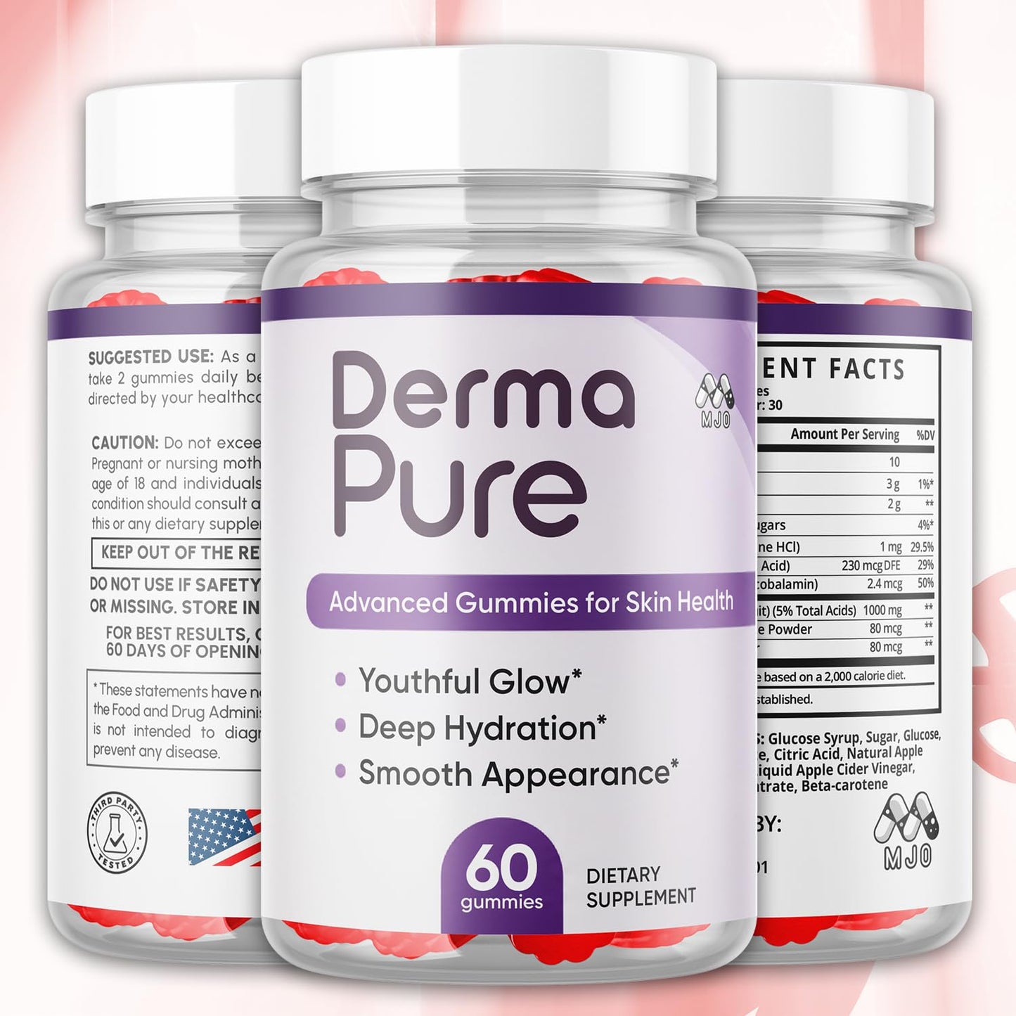 MJO Derma Pure Gummies 120 Gummies