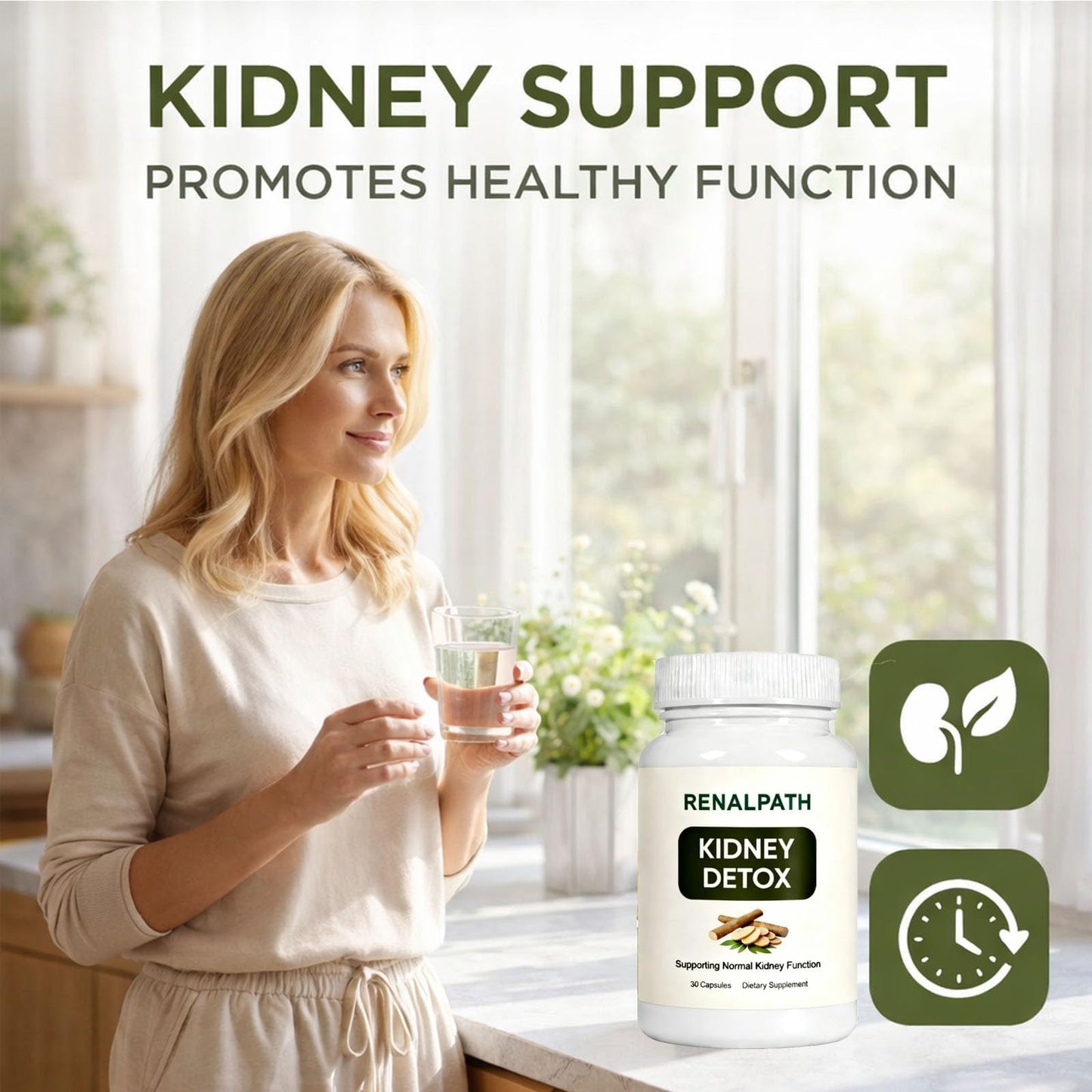 Rulinal RenalPath Astragalus Capsules - Astragalus Root Extract - Kidney Health & Immune Support Supplement, 1 Capsule