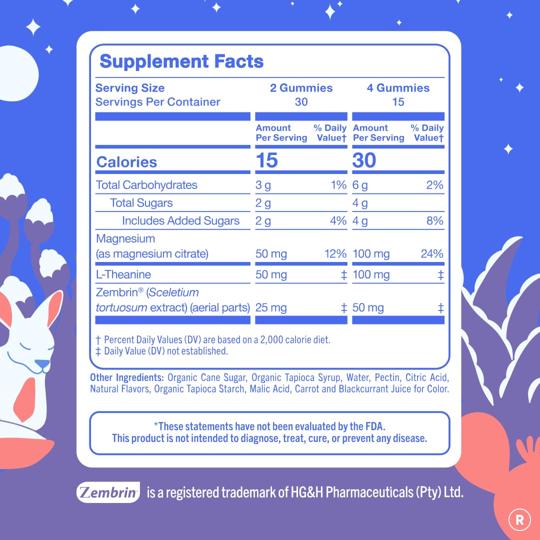 FIRST DAY Women’s Nighttime Reset Calming Magnesium Gummies, 60 Count
