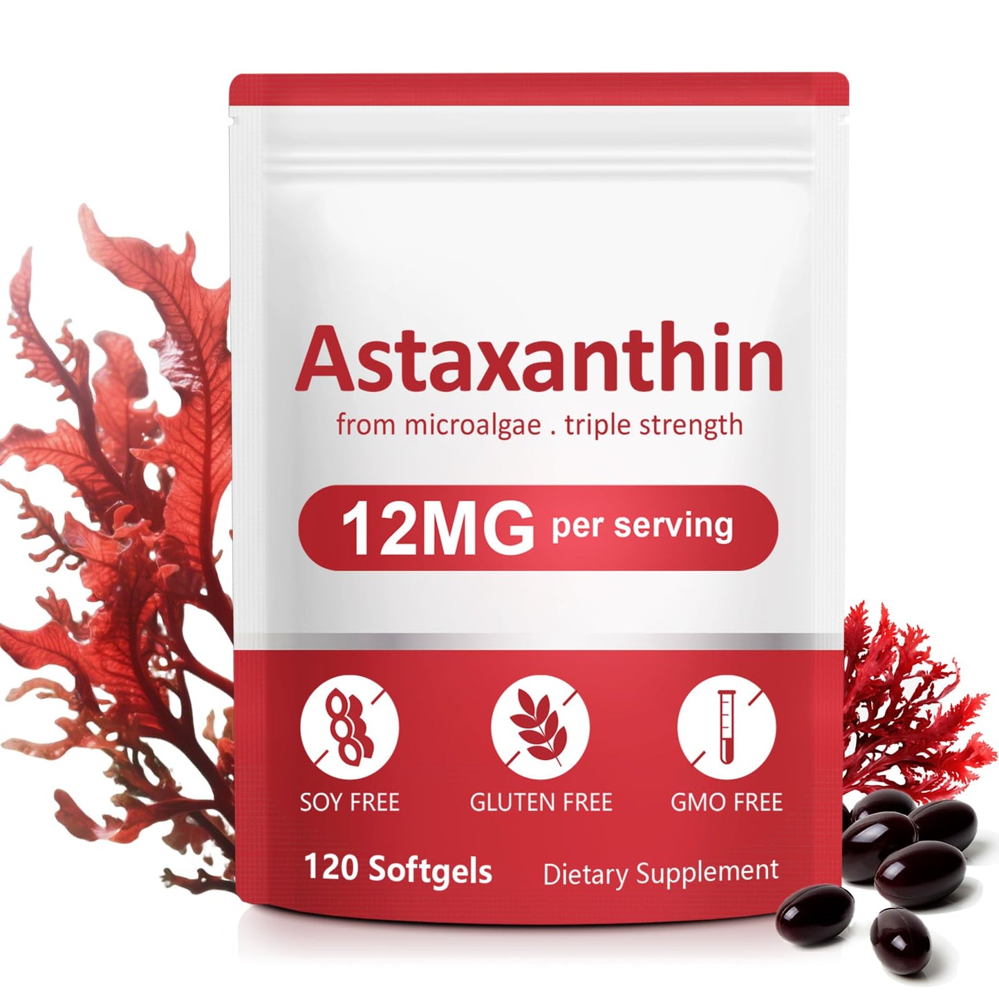 VSKZFSRY Astaxanthin Supplements Softgel 120 Count