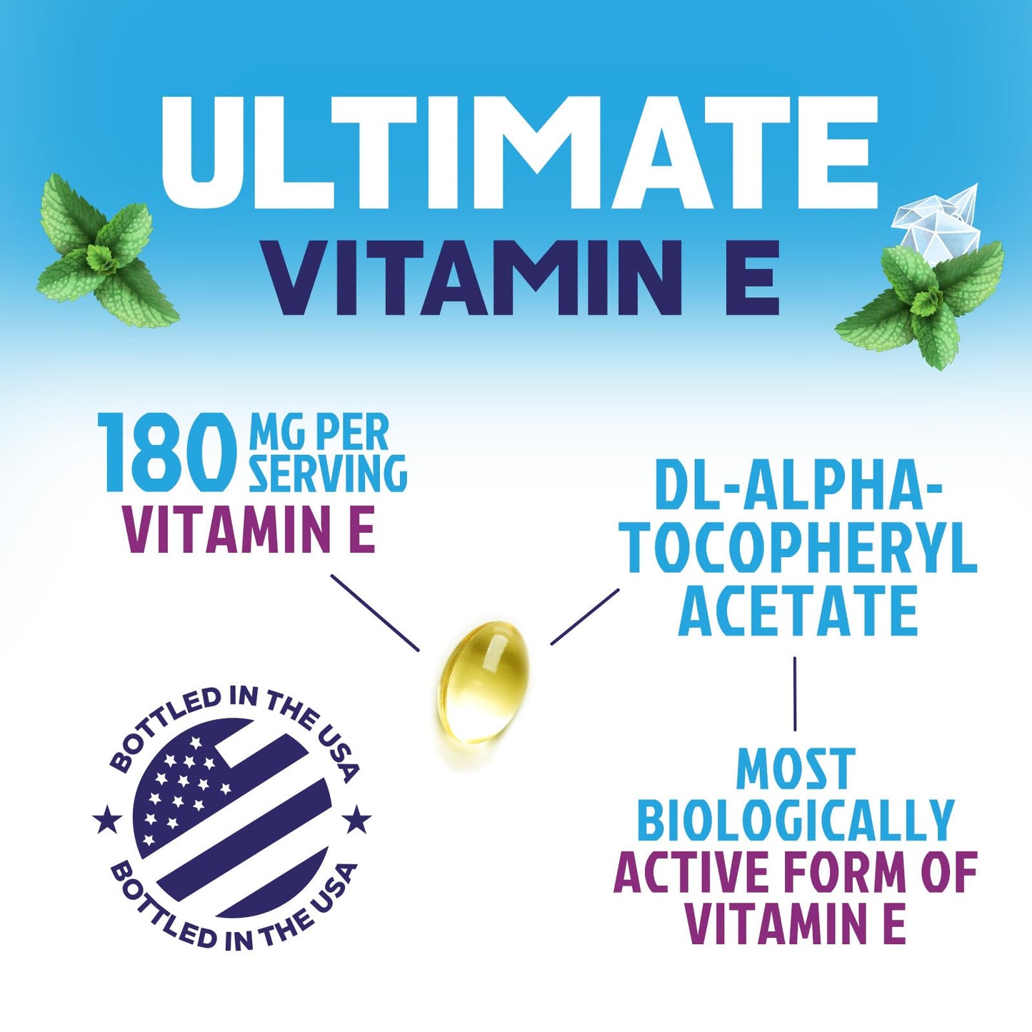 Nature's Peak Vitamin E 180 mg DL-Alpha Softgels, 60 Count